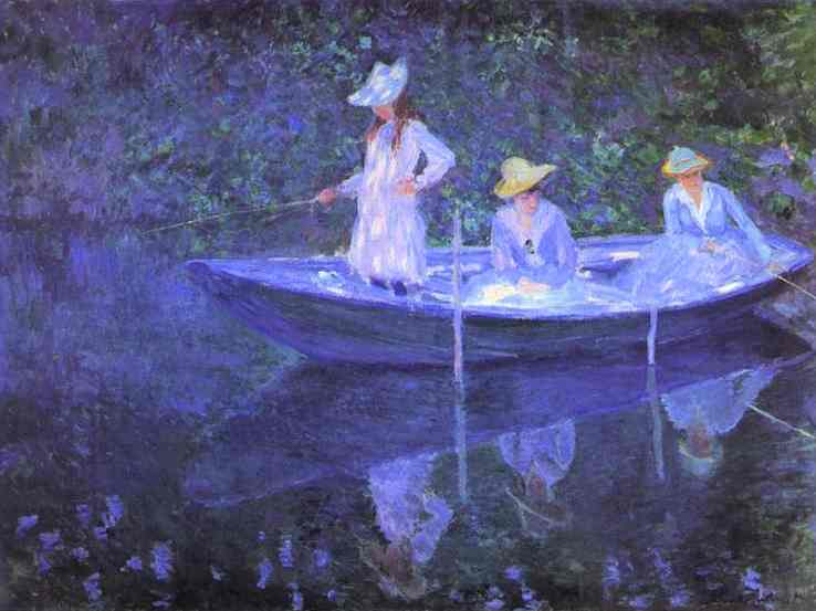 Wikoo.org - موسوعة الفنون الجميلة - اللوحة، العمل الفني Claude Monet - The Bark at Giverny