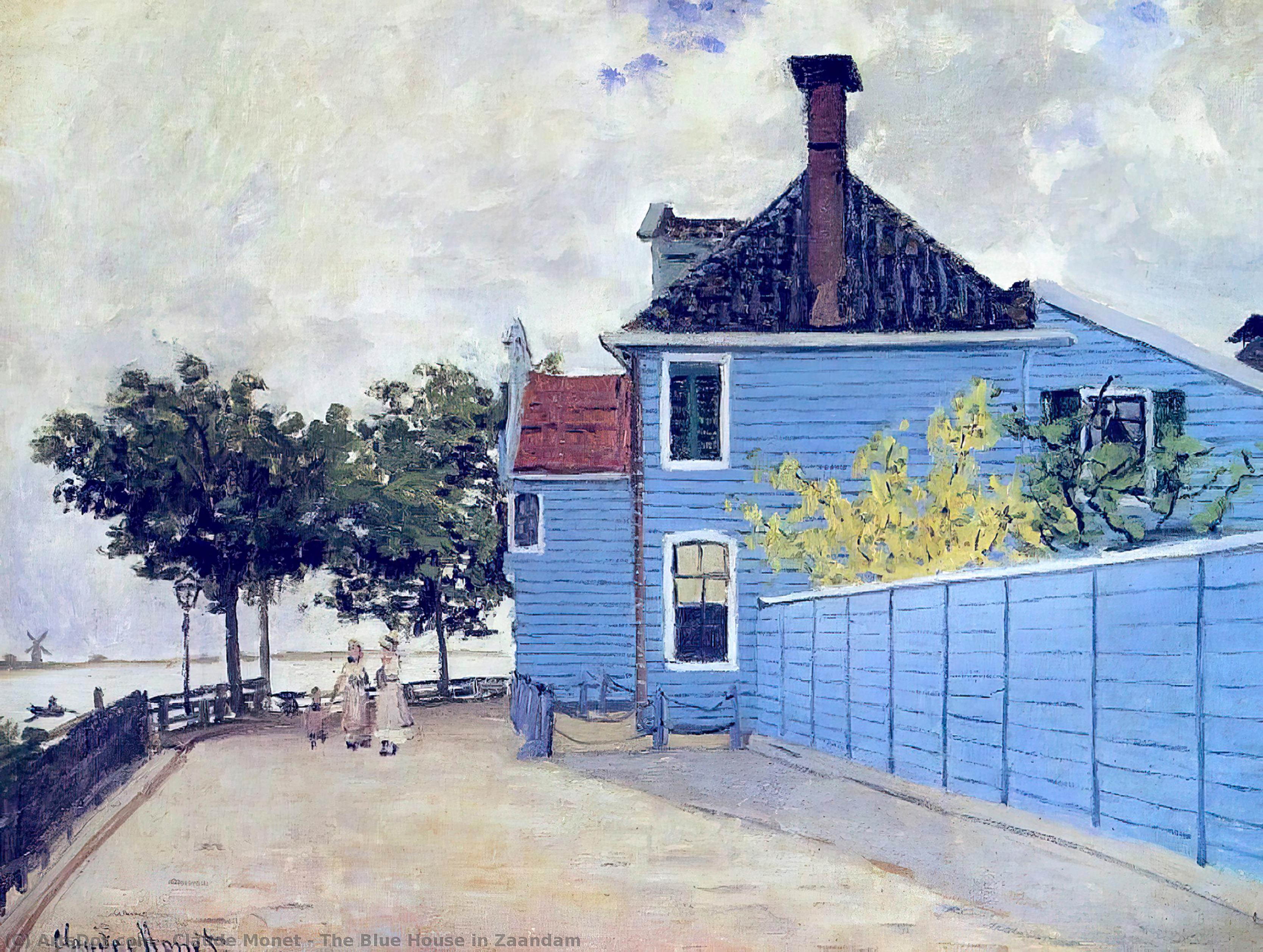 WikiOO.org - אנציקלופדיה לאמנויות יפות - ציור, יצירות אמנות Claude Monet - The Blue House in Zaandam