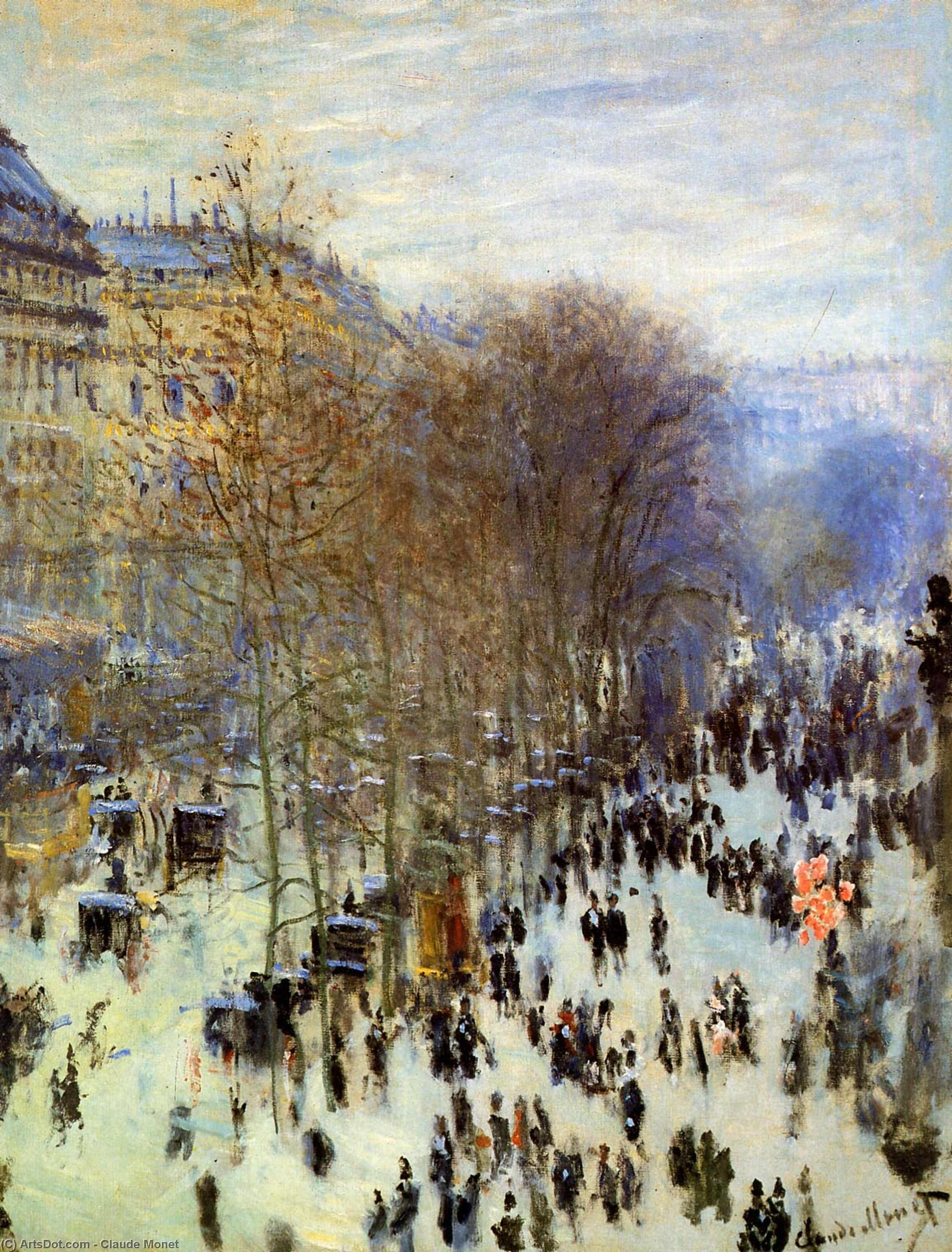Wikioo.org - The Encyclopedia of Fine Arts - Painting, Artwork by Claude Monet - The Boulevard des Capucines
