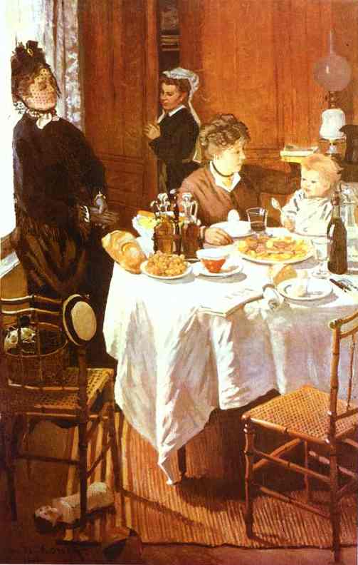 Wikioo.org - สารานุกรมวิจิตรศิลป์ - จิตรกรรม Claude Monet - The Luncheon
