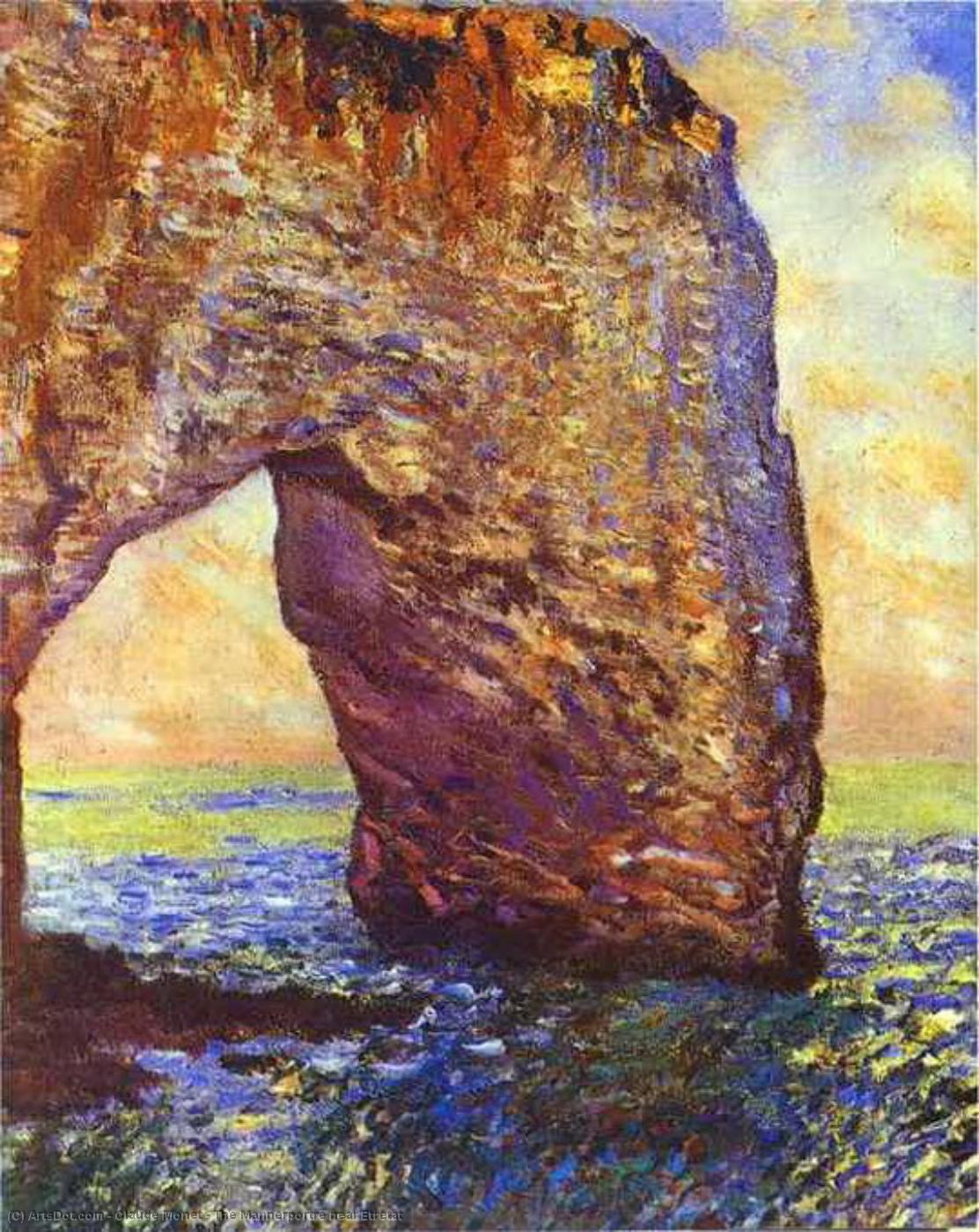 Wikioo.org - The Encyclopedia of Fine Arts - Painting, Artwork by Claude Monet - The Mannerportre near Etretat