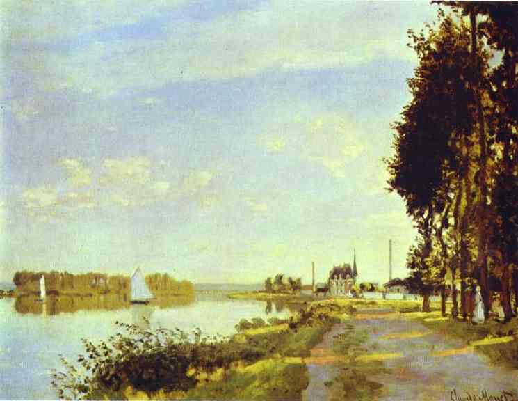 Wikioo.org - The Encyclopedia of Fine Arts - Painting, Artwork by Claude Monet - The Riverside Path at Argenteuil