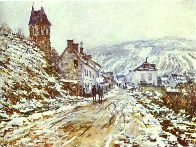 WikiOO.org - Encyclopedia of Fine Arts - Maalaus, taideteos Claude Monet - The Road to Vétheuil