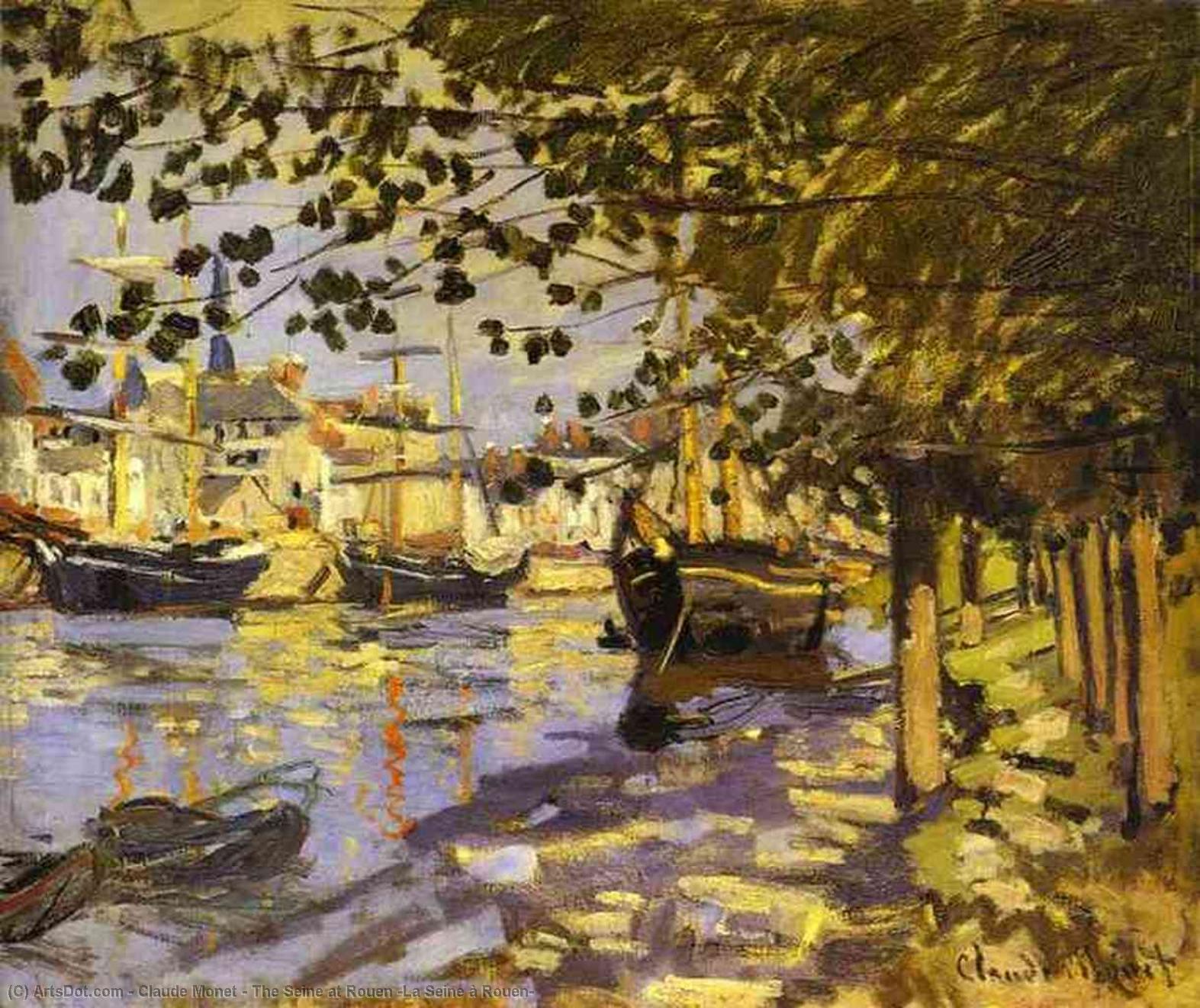 Wikioo.org - The Encyclopedia of Fine Arts - Painting, Artwork by Claude Monet - The Seine at Rouen (La Seine à Rouen)