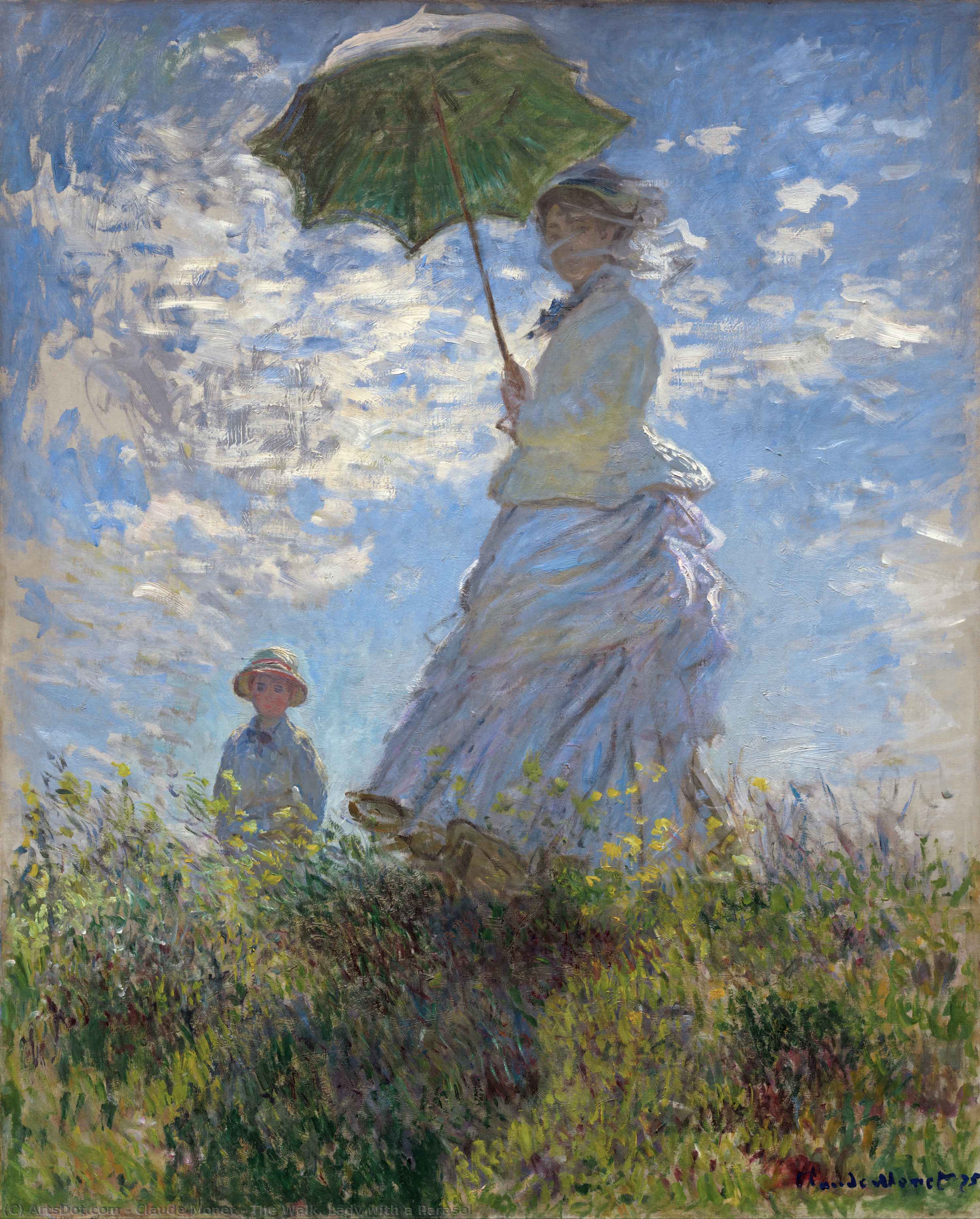 The Walk. Lady with a Parasol - Claude Monet