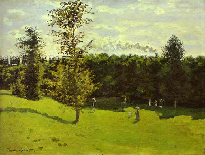 WikiOO.org - Encyclopedia of Fine Arts - Maľba, Artwork Claude Monet - Train in the Country
