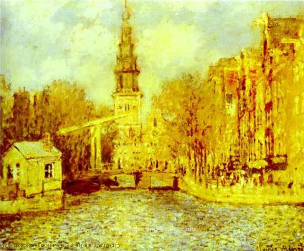 Wikioo.org - สารานุกรมวิจิตรศิลป์ - จิตรกรรม Claude Monet - Zuiderkerk in Amsterdam