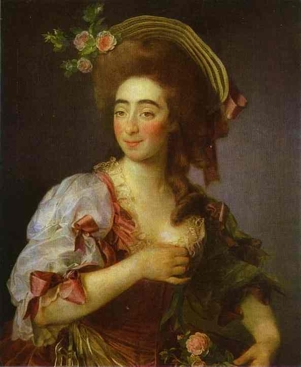 Wikioo.org - The Encyclopedia of Fine Arts - Painting, Artwork by Dmitry Grigoryevich Levitsky - Portrait of Anna Davia (D'Avia) Bernucci