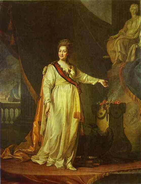 Wikioo.org - The Encyclopedia of Fine Arts - Painting, Artwork by Dmitry Grigoryevich Levitsky - Portrait of Catherine I