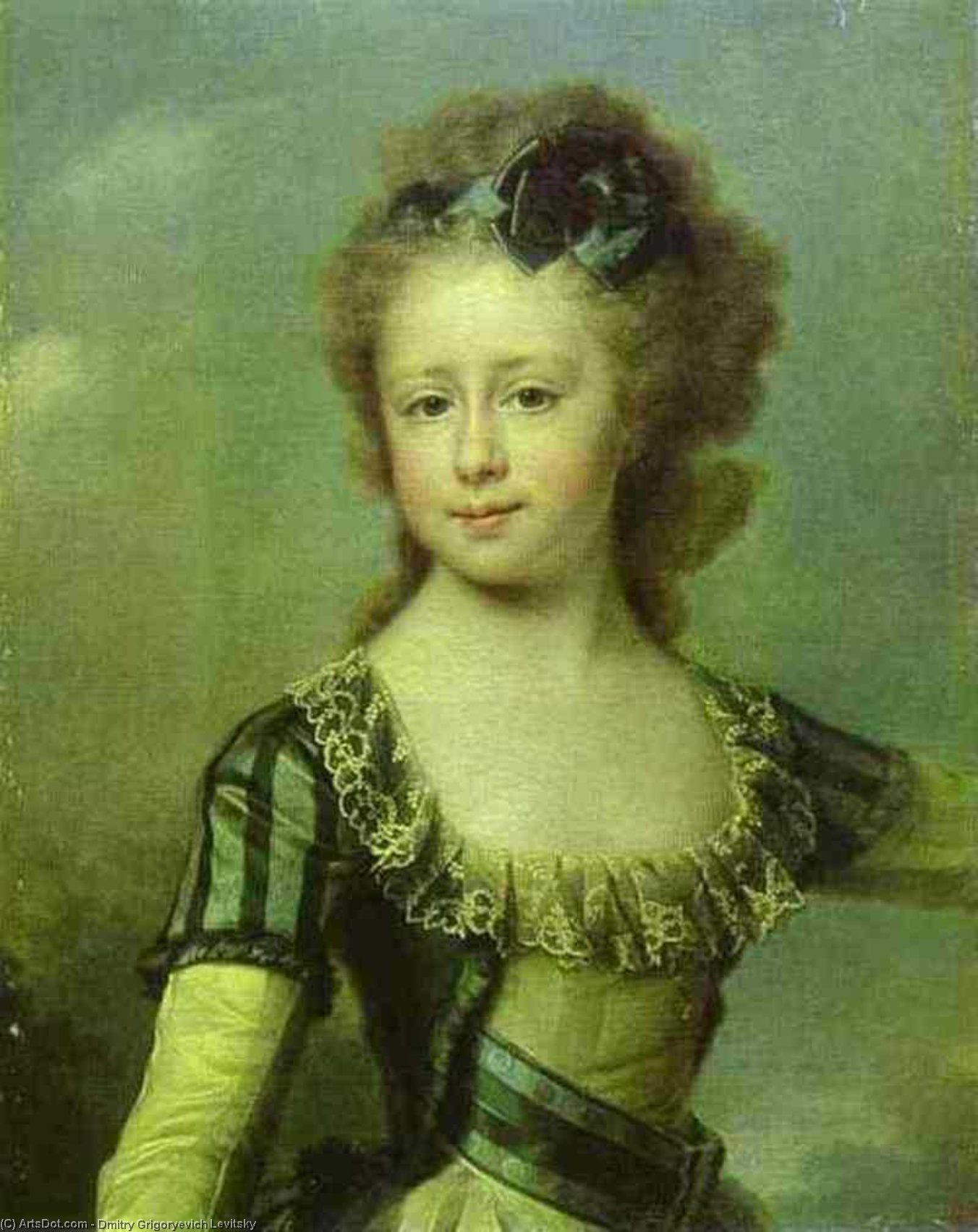 Wikioo.org - The Encyclopedia of Fine Arts - Painting, Artwork by Dmitry Grigoryevich Levitsky - Portrait of Grand Duchess Maria Pavlovna as a Child
