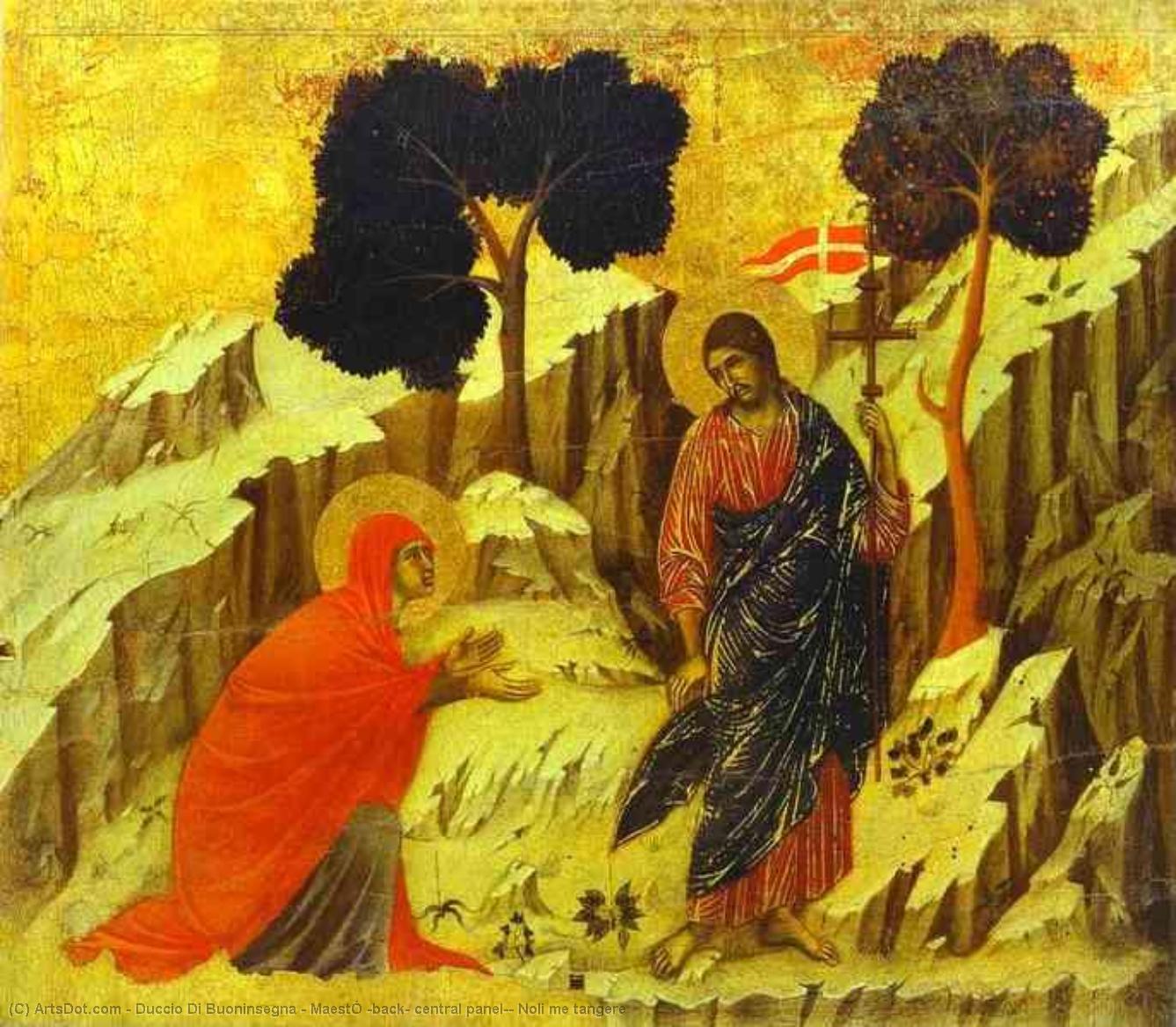 WikiOO.org - Encyclopedia of Fine Arts - Maalaus, taideteos Duccio Di Buoninsegna - MaestÓ (back, central panel), Noli me tangere
