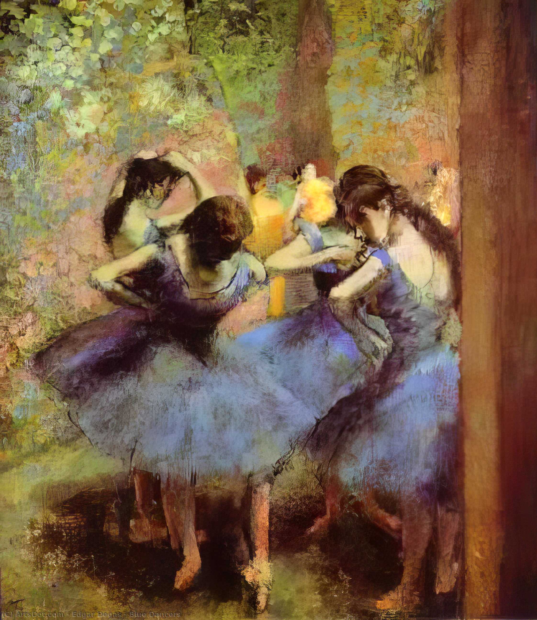 WikiOO.org - 百科事典 - 絵画、アートワーク Edgar Degas - 青色 ダンサー