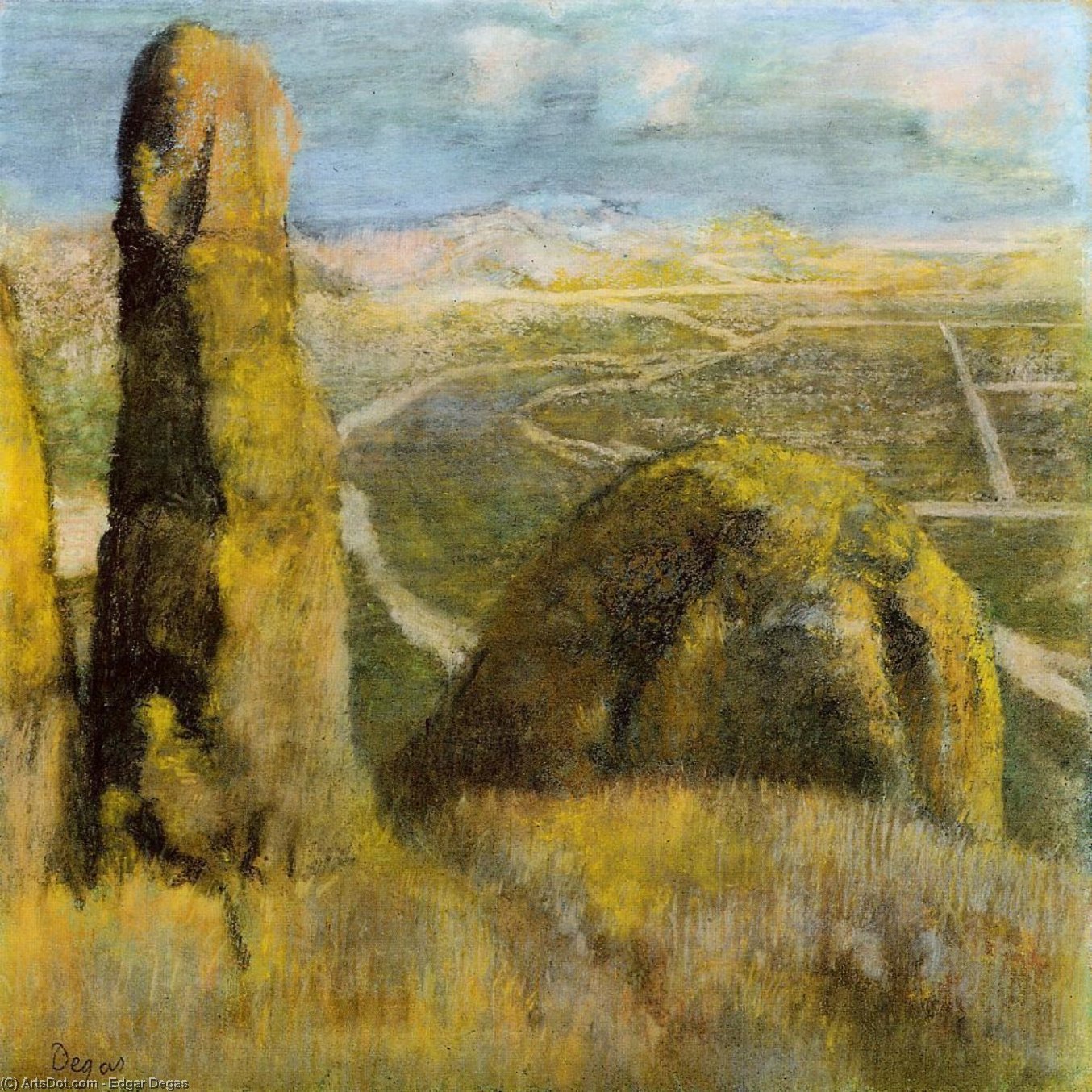 WikiOO.org - Encyclopedia of Fine Arts - Lukisan, Artwork Edgar Degas - Landscape
