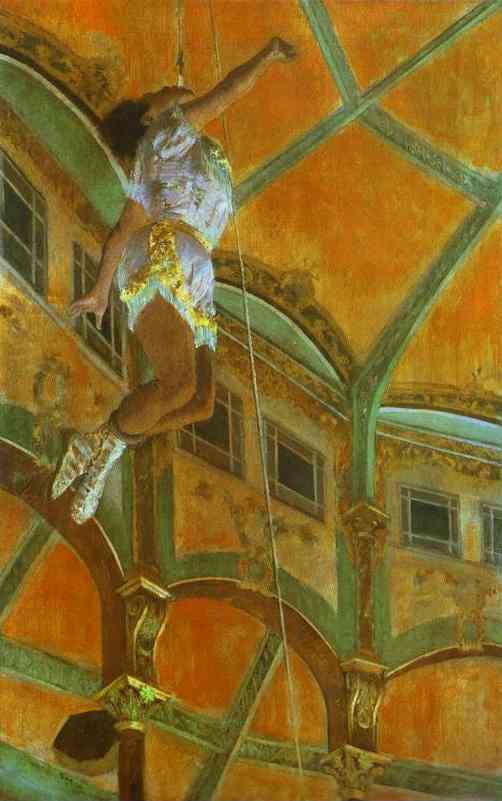 Wikioo.org - Bách khoa toàn thư về mỹ thuật - Vẽ tranh, Tác phẩm nghệ thuật Edgar Degas - Mlle La La at the Circus Fernando