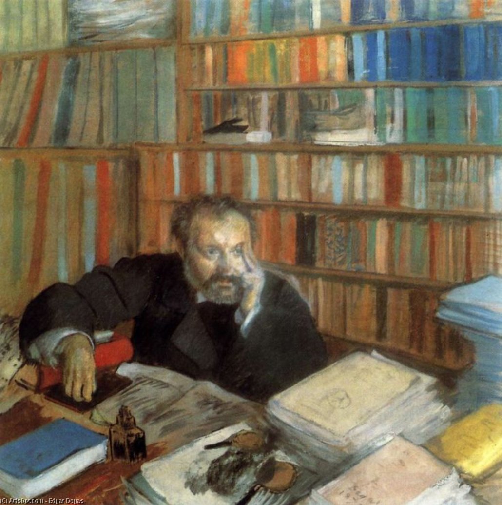 Wikioo.org - The Encyclopedia of Fine Arts - Painting, Artwork by Edgar Degas - Portrait of Edmond Duranty