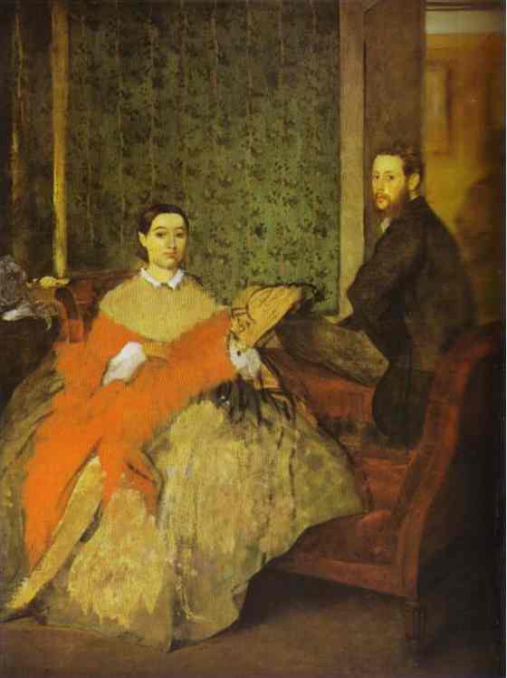 WikiOO.org - Encyclopedia of Fine Arts - Lukisan, Artwork Edgar Degas - Portrait of Edmondo and Thérèse Morbilli