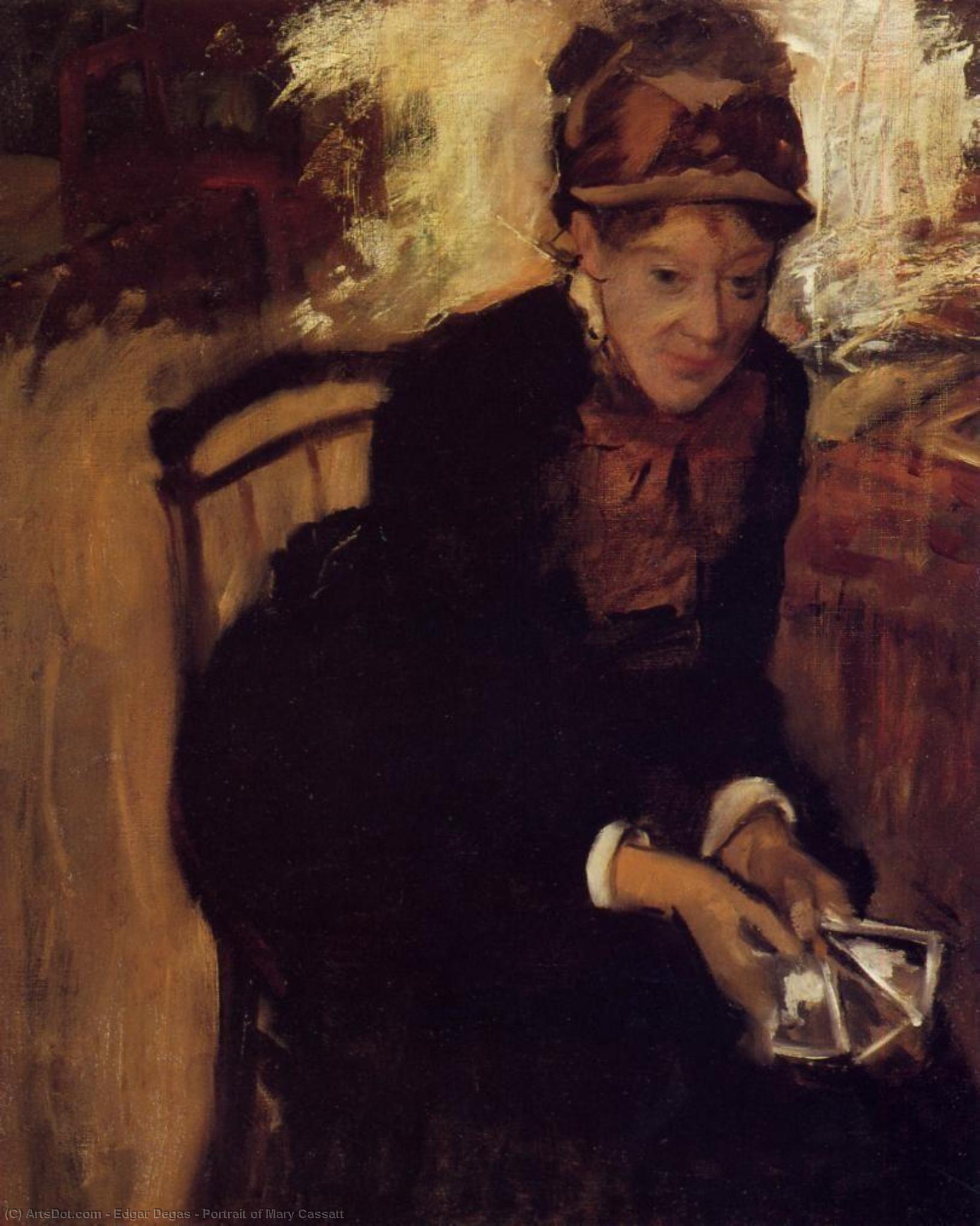 Wikioo.org - The Encyclopedia of Fine Arts - Painting, Artwork by Edgar Degas - Portrait of Mary Cassatt