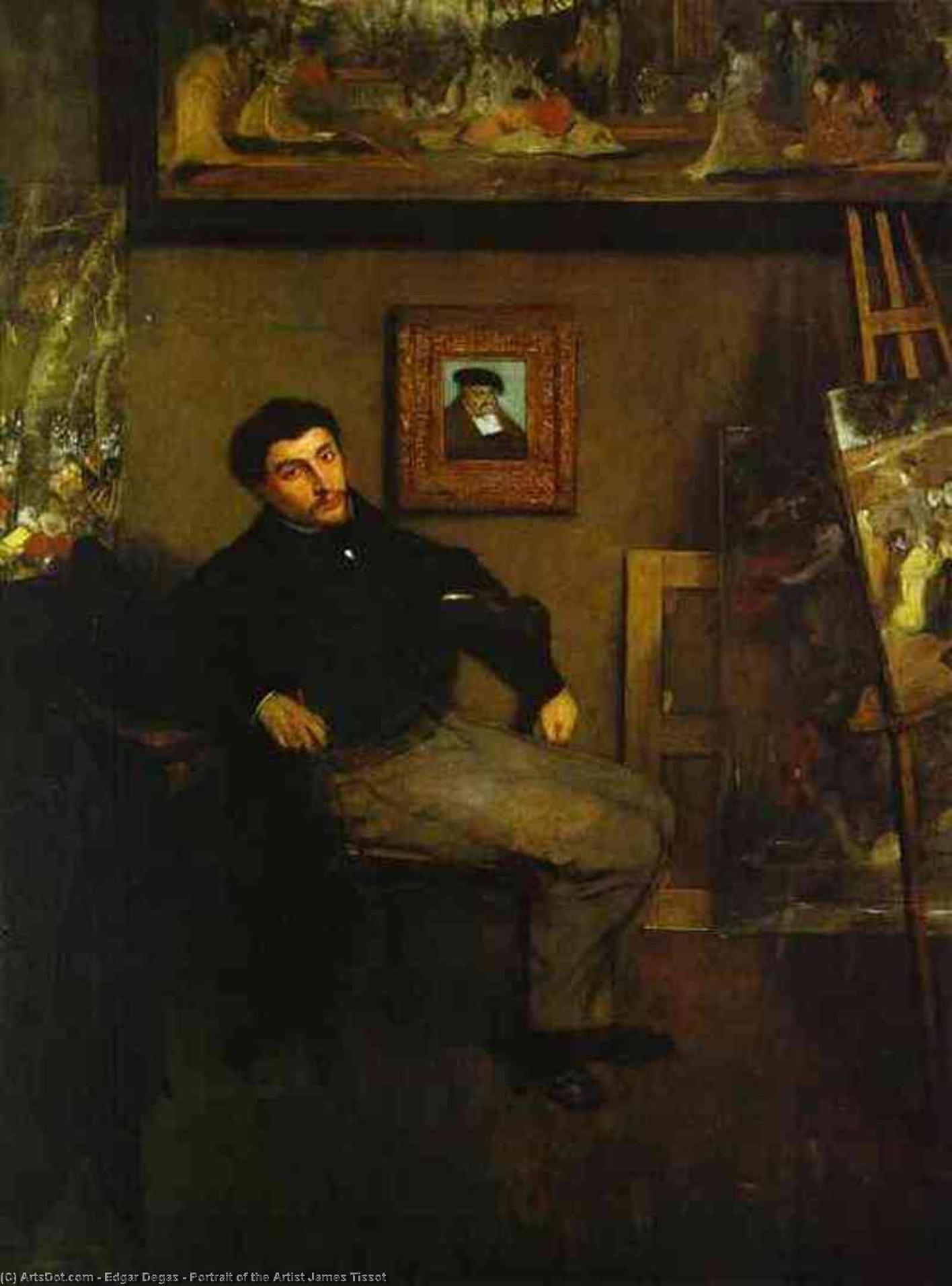 WikiOO.org - Enciklopedija dailės - Tapyba, meno kuriniai Edgar Degas - Portrait of the Artist James Tissot