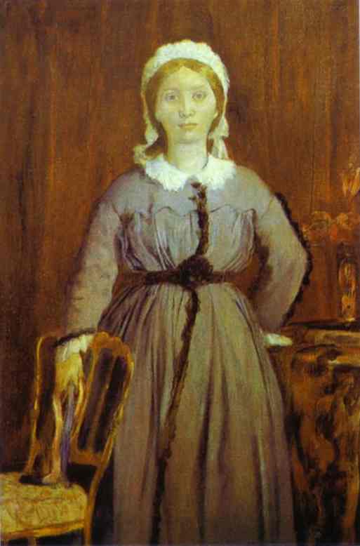 Wikioo.org - The Encyclopedia of Fine Arts - Painting, Artwork by Edgar Degas - Portrait of Thérèse de Gas, the Artist's Sister