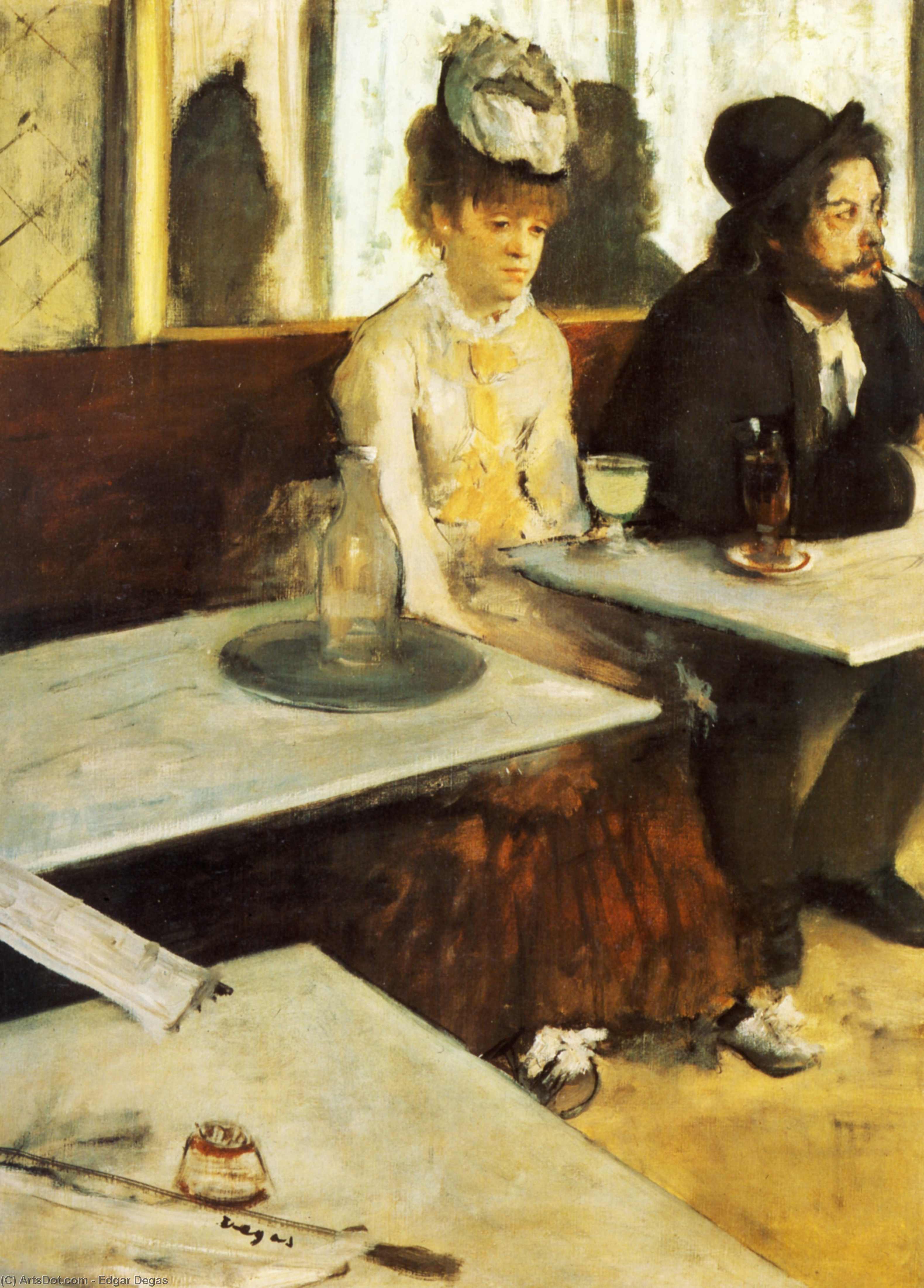 Wikioo.org – La Enciclopedia de las Bellas Artes - Pintura, Obras de arte de Edgar Degas - el bebedor de ajenjo