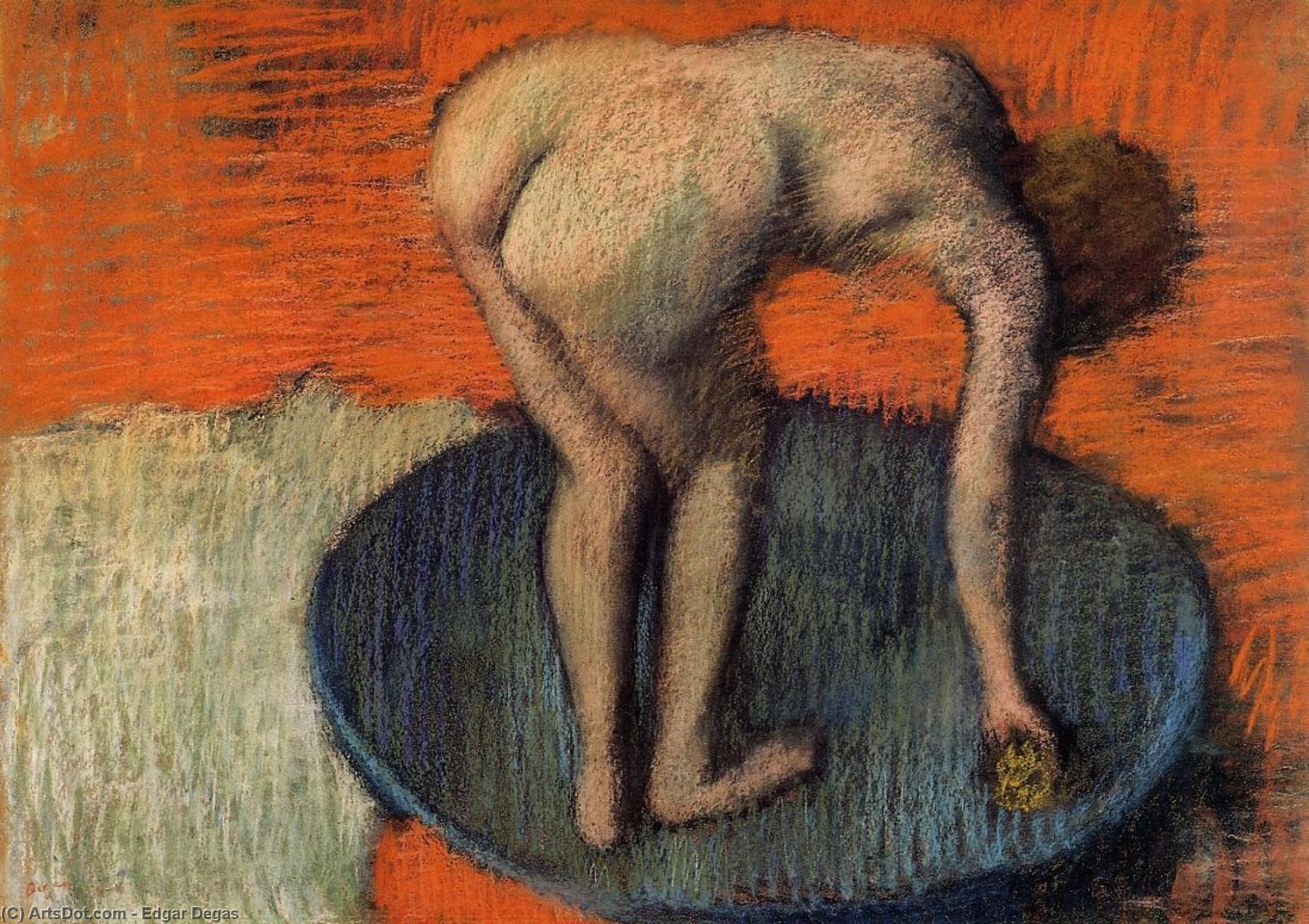 WikiOO.org – 美術百科全書 - 繪畫，作品 Edgar Degas - 该浴池
