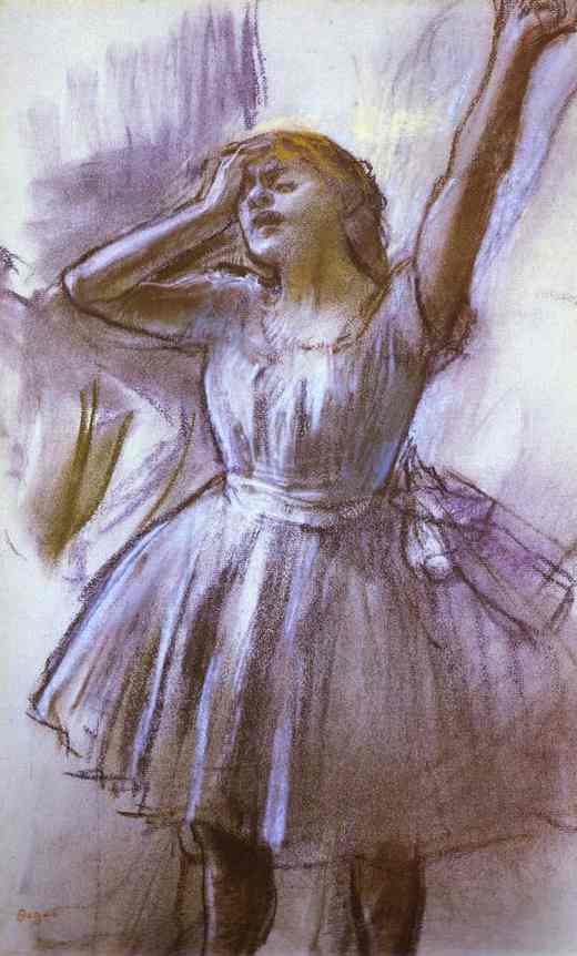 WikiOO.org - Encyclopedia of Fine Arts - Maleri, Artwork Edgar Degas - Tired Dancer