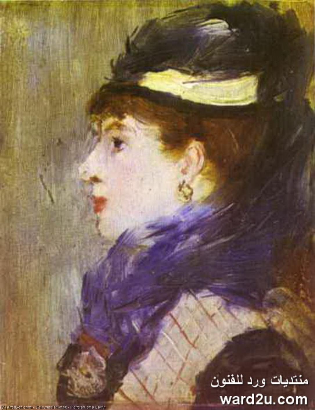 WikiOO.org - Енциклопедія образотворчого мистецтва - Живопис, Картини
 Edouard Manet - Portrait of a Lady
