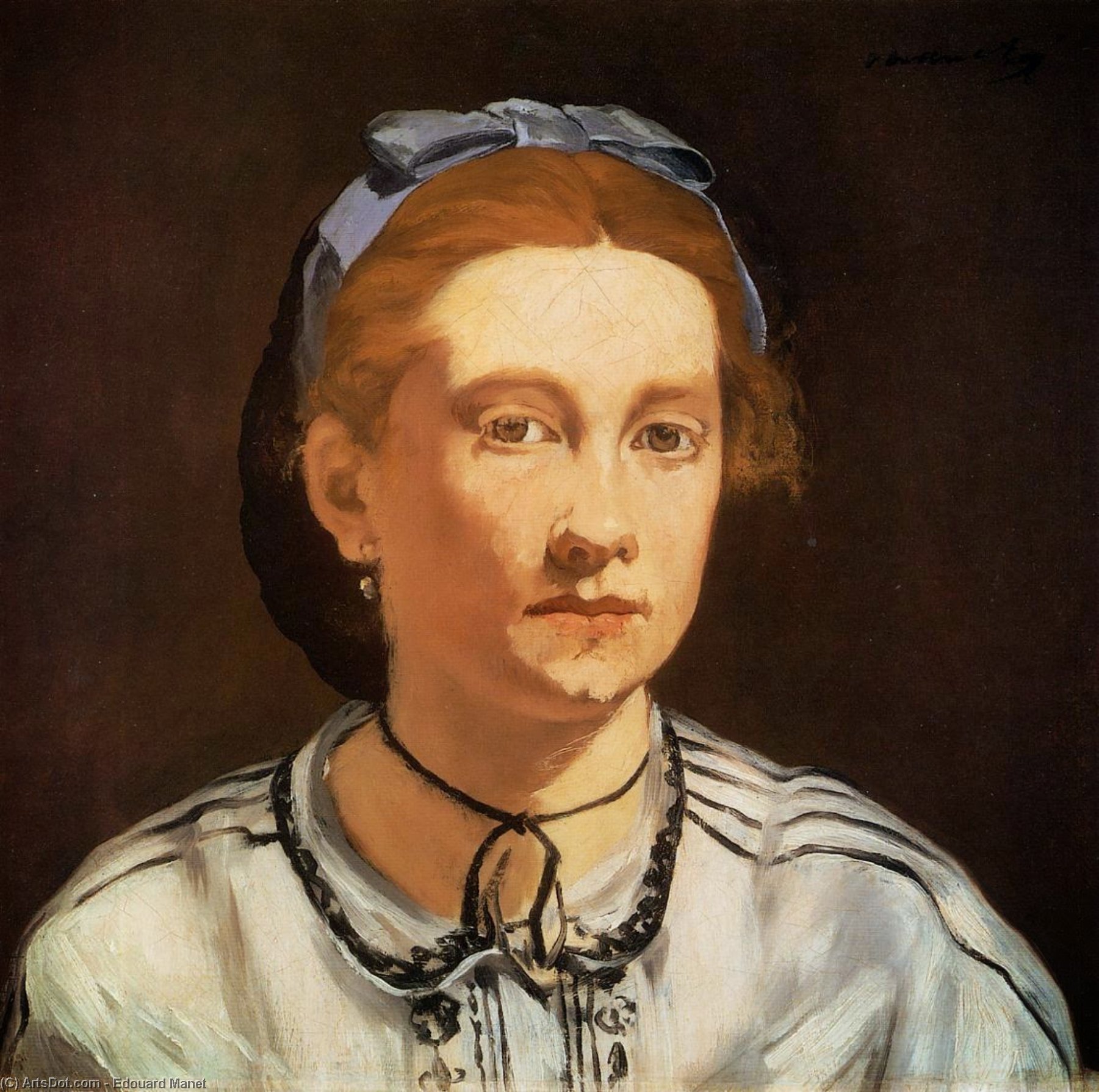 Wikioo.org - สารานุกรมวิจิตรศิลป์ - จิตรกรรม Edouard Manet - Portrait of Victorine Meurent