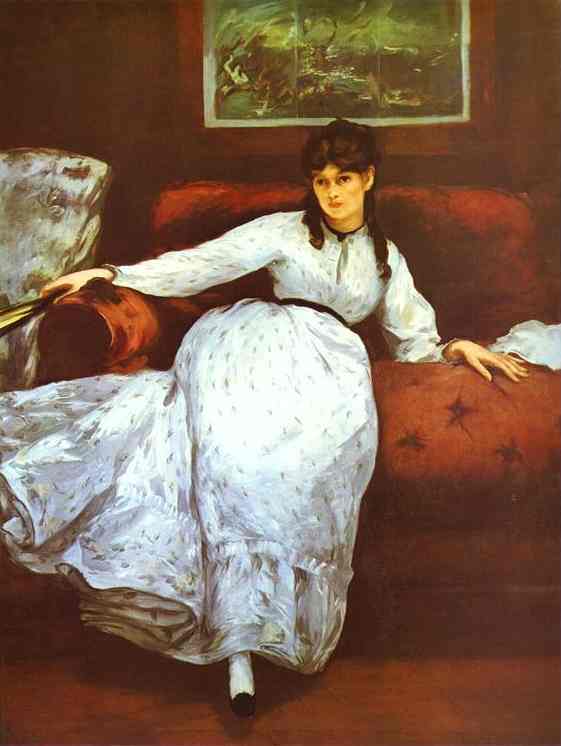 Wikioo.org - The Encyclopedia of Fine Arts - Painting, Artwork by Edouard Manet - Repose (Berthe Morisot)