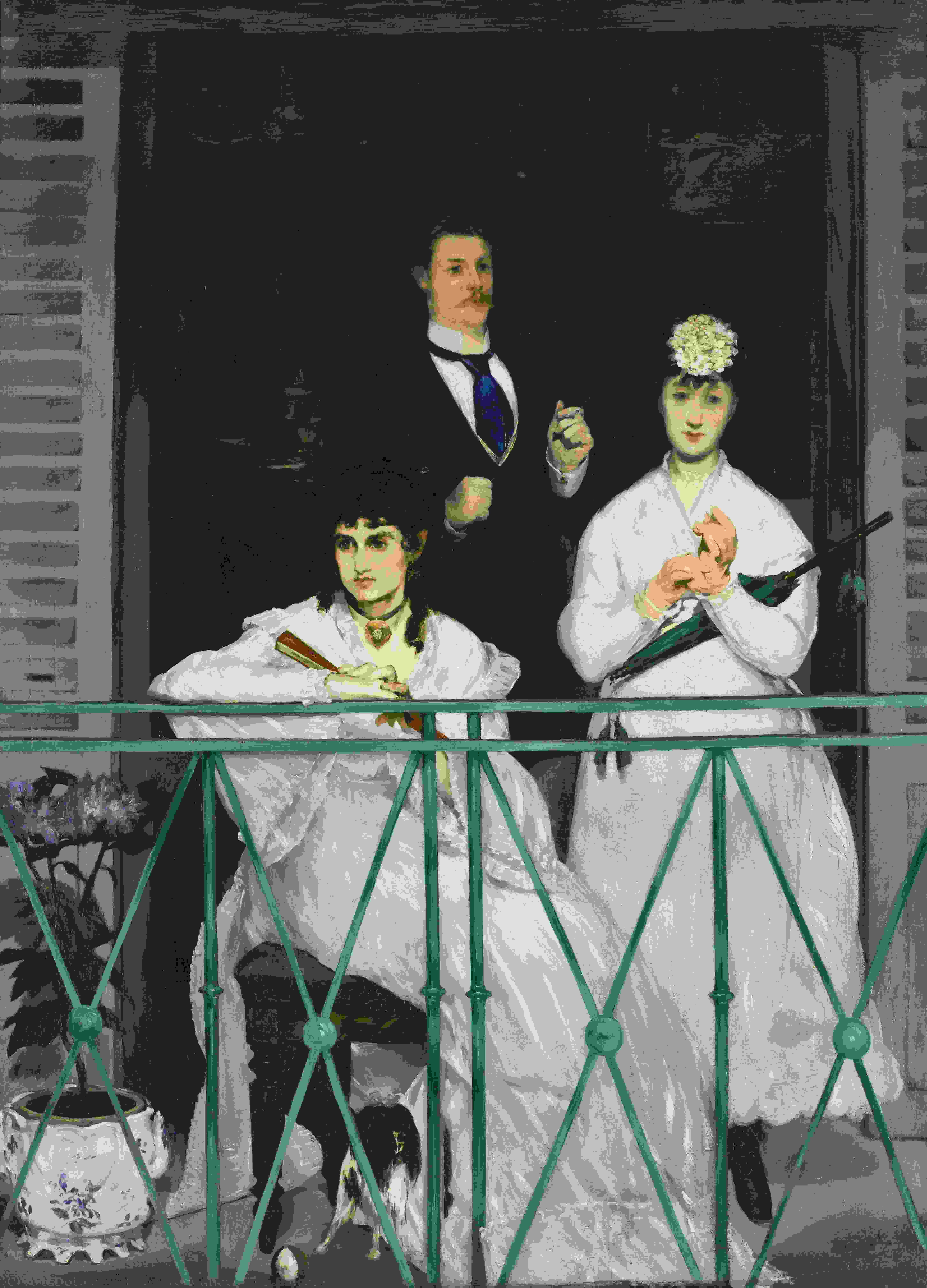 Wikioo.org - The Encyclopedia of Fine Arts - Painting, Artwork by Edouard Manet - The Balcony