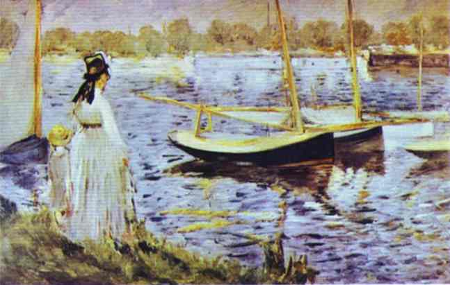 Wikioo.org – L'Enciclopedia delle Belle Arti - Pittura, Opere di Edouard Manet - le rive della senna ad argenteuil