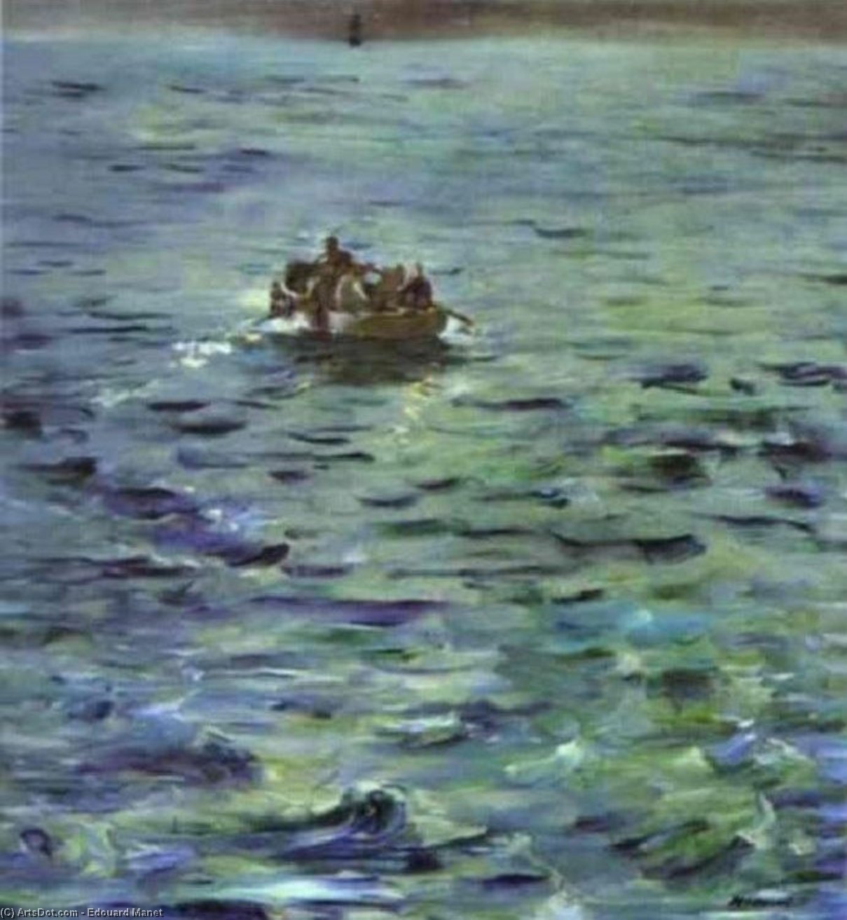 WikiOO.org - Encyclopedia of Fine Arts - Schilderen, Artwork Edouard Manet - The Escape of Rocherfort