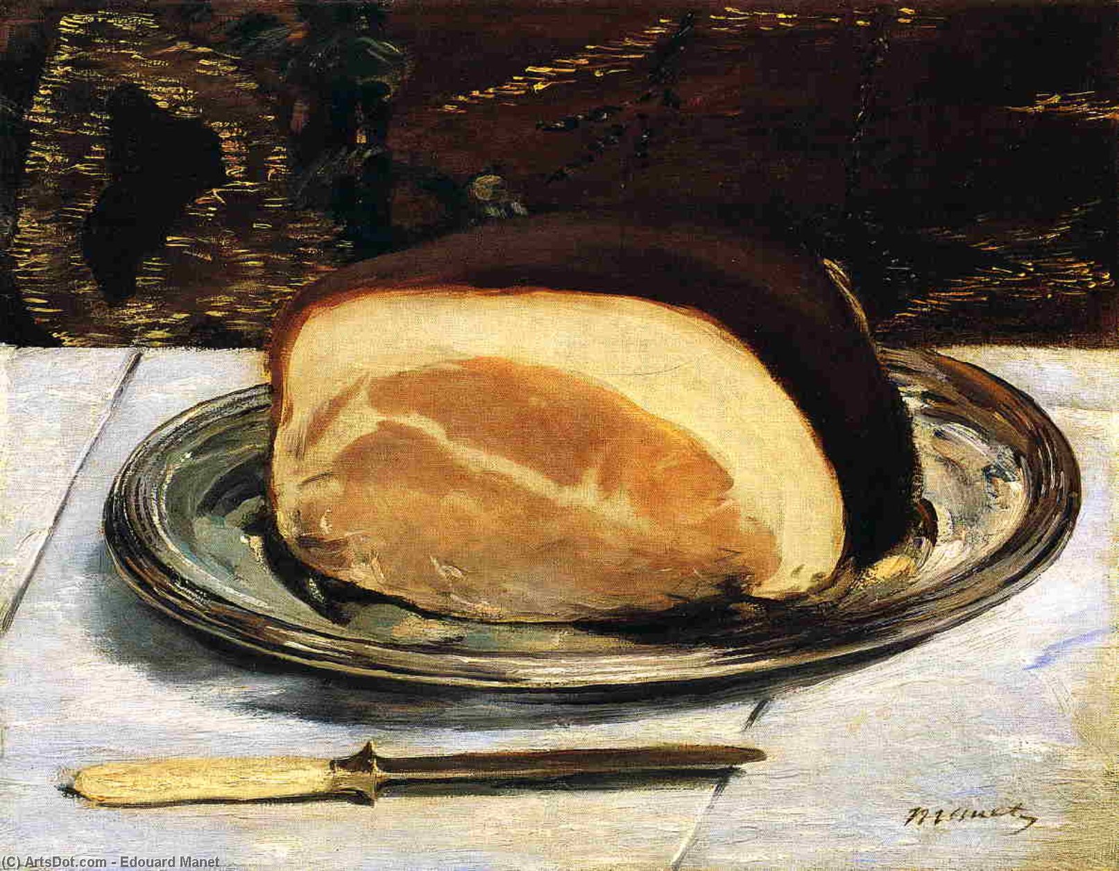 Wikoo.org - موسوعة الفنون الجميلة - اللوحة، العمل الفني Edouard Manet - The ham
