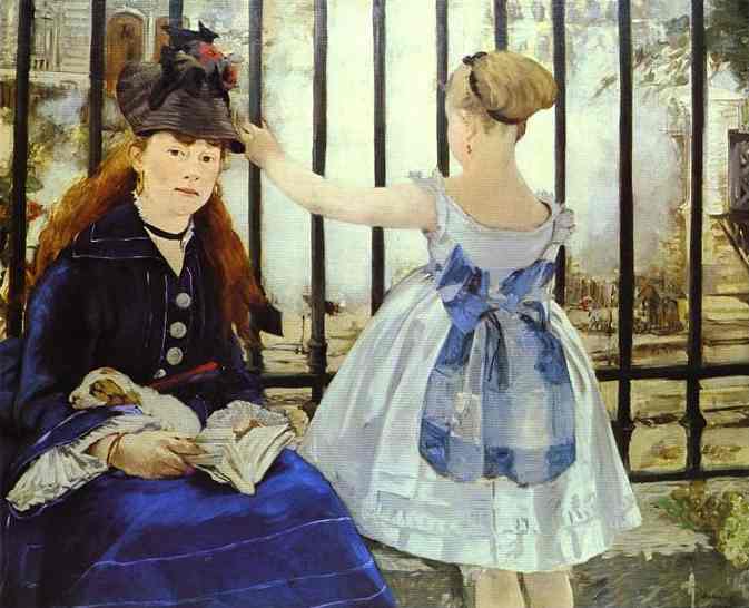 Wikoo.org - موسوعة الفنون الجميلة - اللوحة، العمل الفني Edouard Manet - The Railway