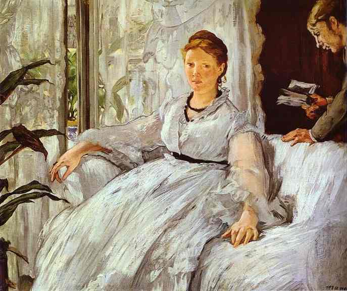 WikiOO.org - Εγκυκλοπαίδεια Καλών Τεχνών - Ζωγραφική, έργα τέχνης Edouard Manet - The reading