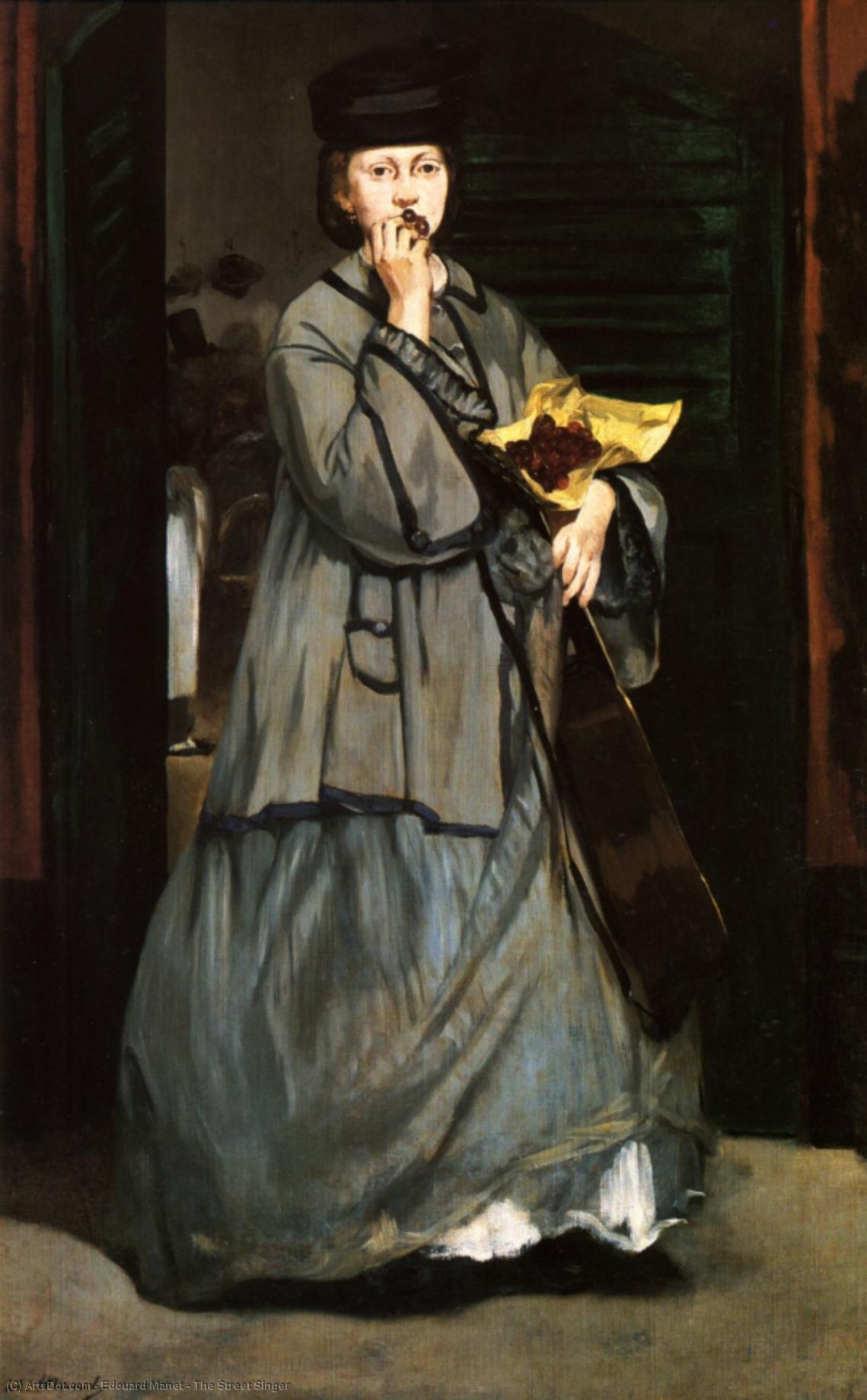 Wikioo.org – La Enciclopedia de las Bellas Artes - Pintura, Obras de arte de Edouard Manet - El cantante de Calle