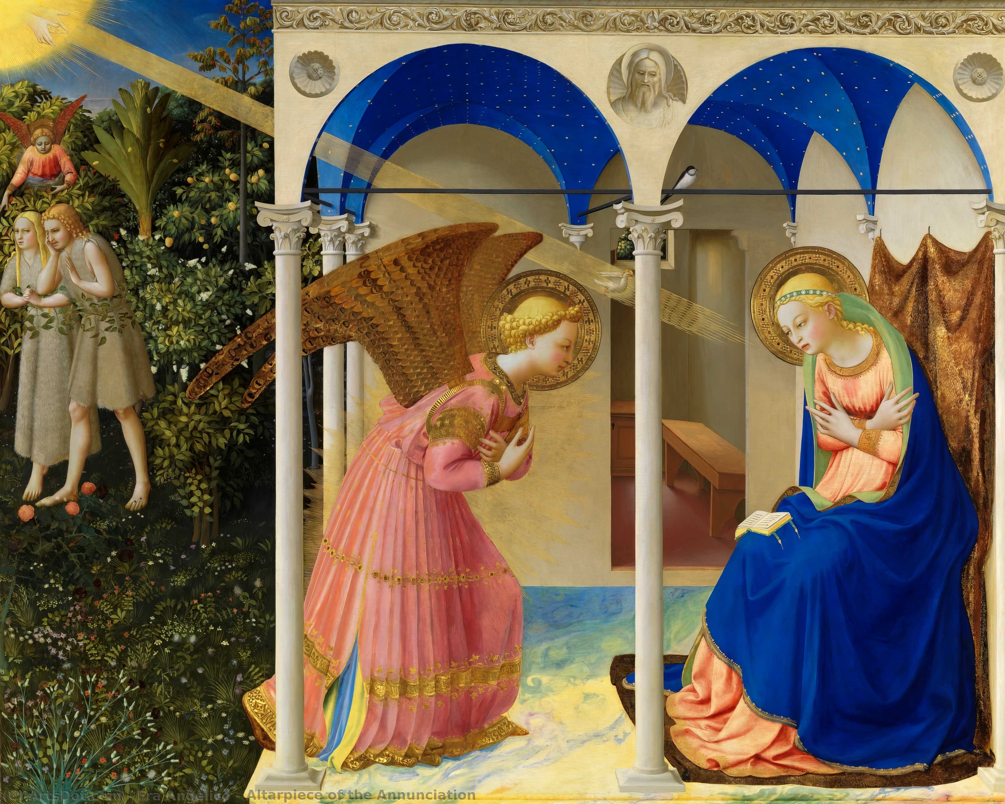 Wikioo.org - The Encyclopedia of Fine Arts - Painting, Artwork by Fra Angelico - Altarpiece of the Annunciation