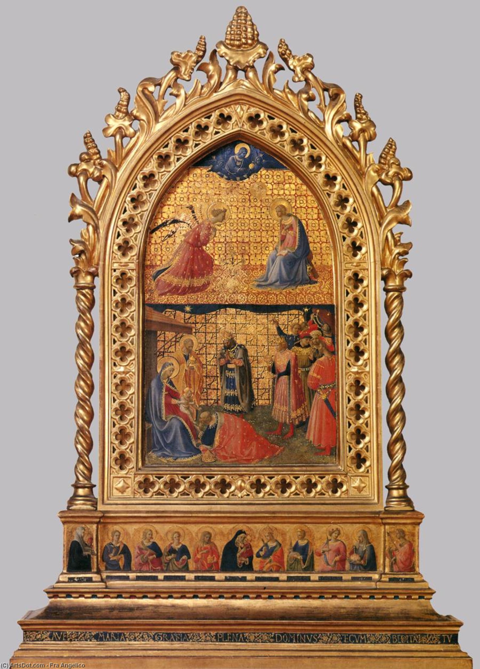 WikiOO.org - دایره المعارف هنرهای زیبا - نقاشی، آثار هنری Fra Angelico - Annunciation and Adoration of the Magi
