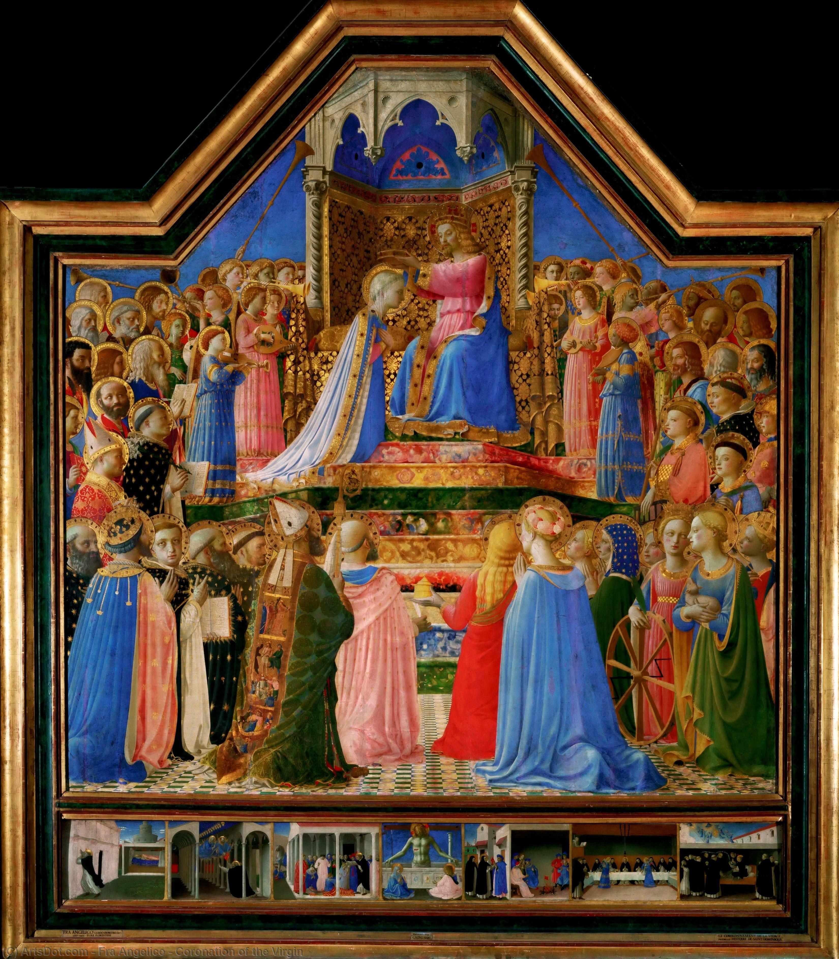 WikiOO.org - אנציקלופדיה לאמנויות יפות - ציור, יצירות אמנות Fra Angelico - Coronation of the Virgin