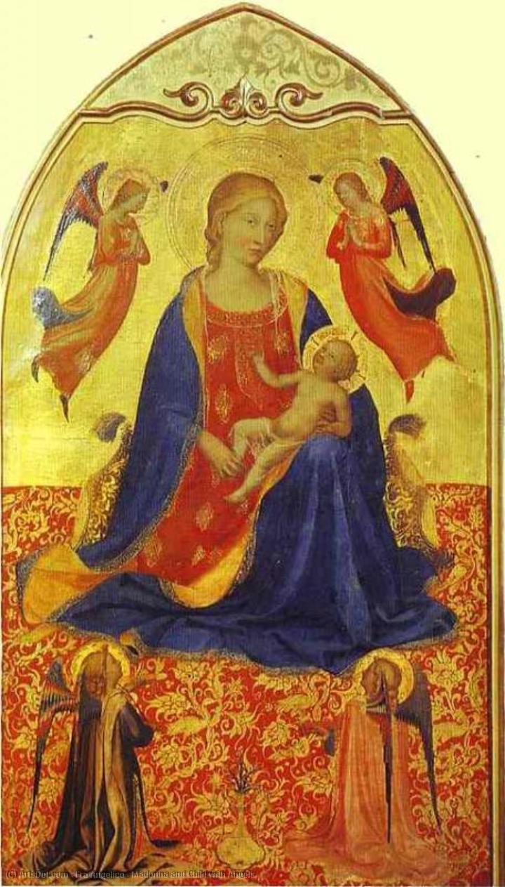Wikioo.org - The Encyclopedia of Fine Arts - Painting, Artwork by Fra Angelico - Madonna and Child with Angels
