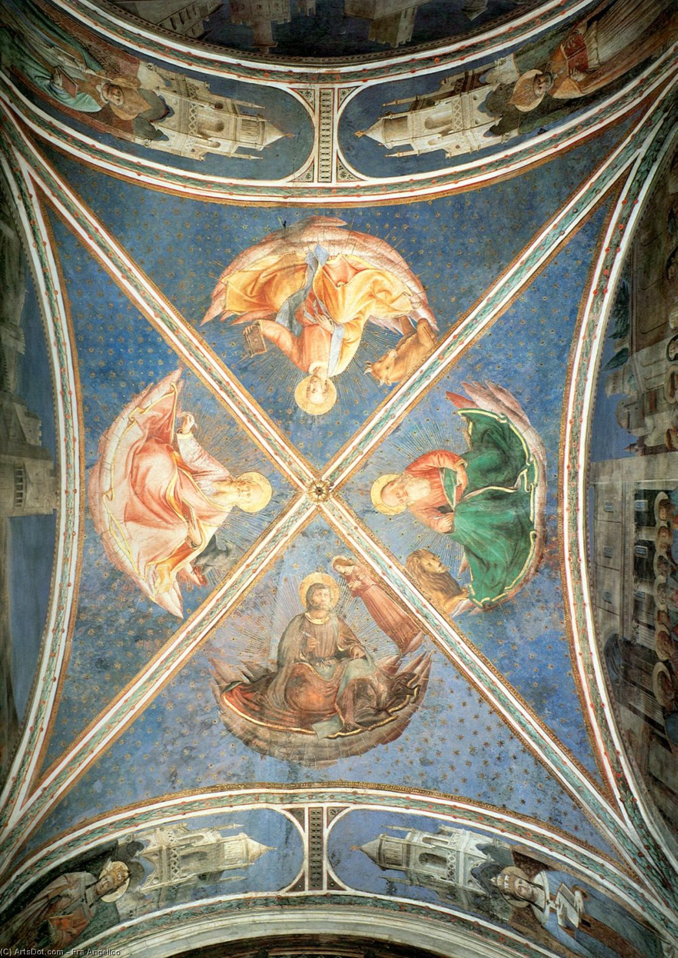 Wikioo.org – L'Encyclopédie des Beaux Arts - Peinture, Oeuvre de Fra Angelico - les quatre évangélistes