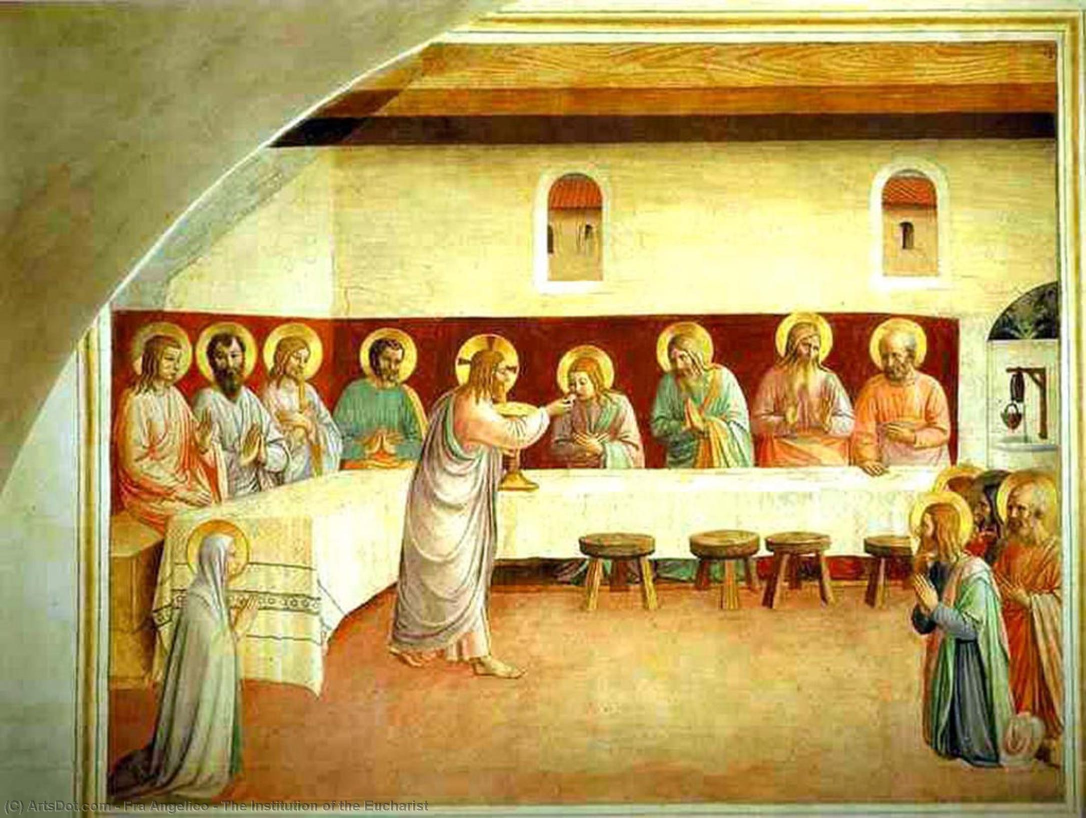 Wikioo.org – L'Encyclopédie des Beaux Arts - Peinture, Oeuvre de Fra Angelico - l'institution de l'eucharistie