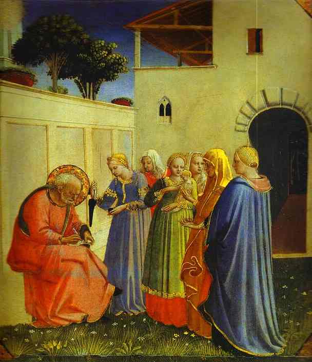 Wikioo.org - The Encyclopedia of Fine Arts - Painting, Artwork by Fra Angelico - The Naming of John