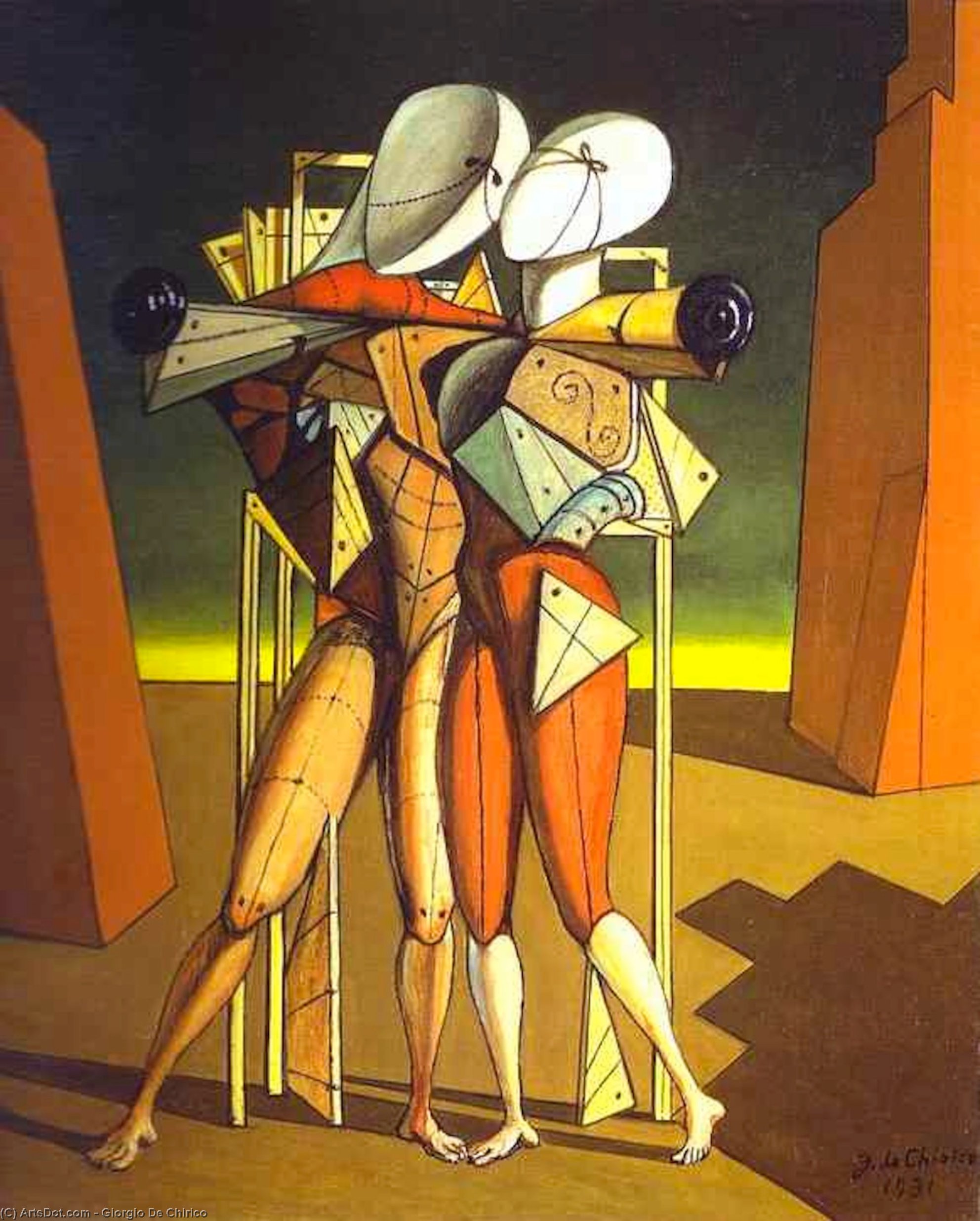 Wikioo.org - The Encyclopedia of Fine Arts - Painting, Artwork by Giorgio De Chirico - Hector and Andromache