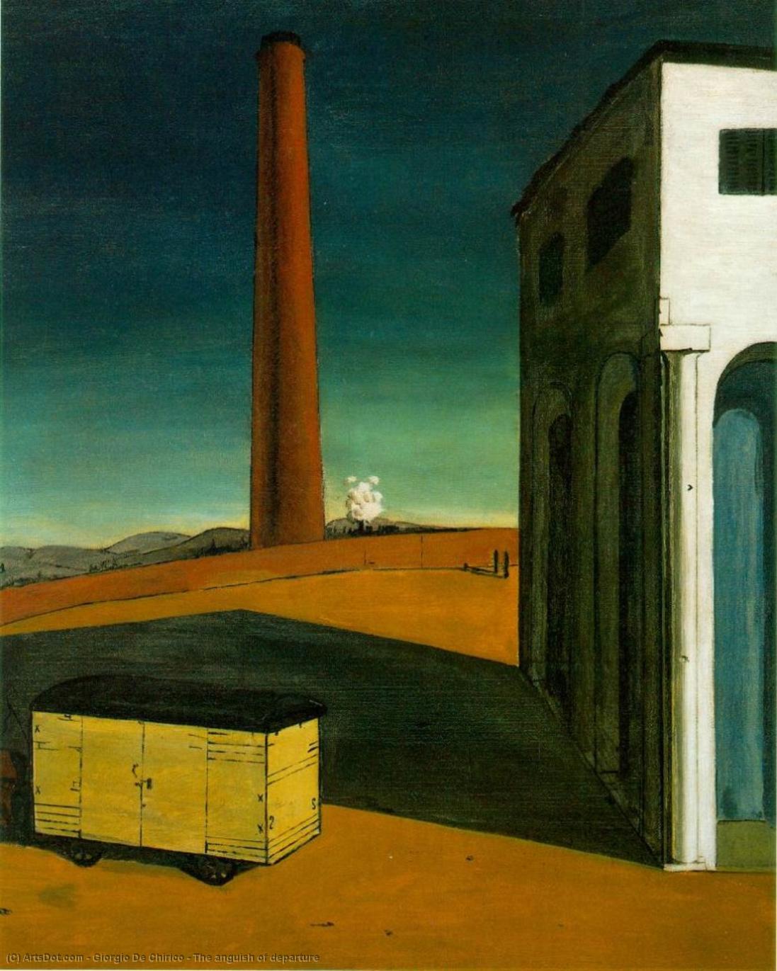 Wikioo.org - The Encyclopedia of Fine Arts - Painting, Artwork by Giorgio De Chirico - The anguish of departure