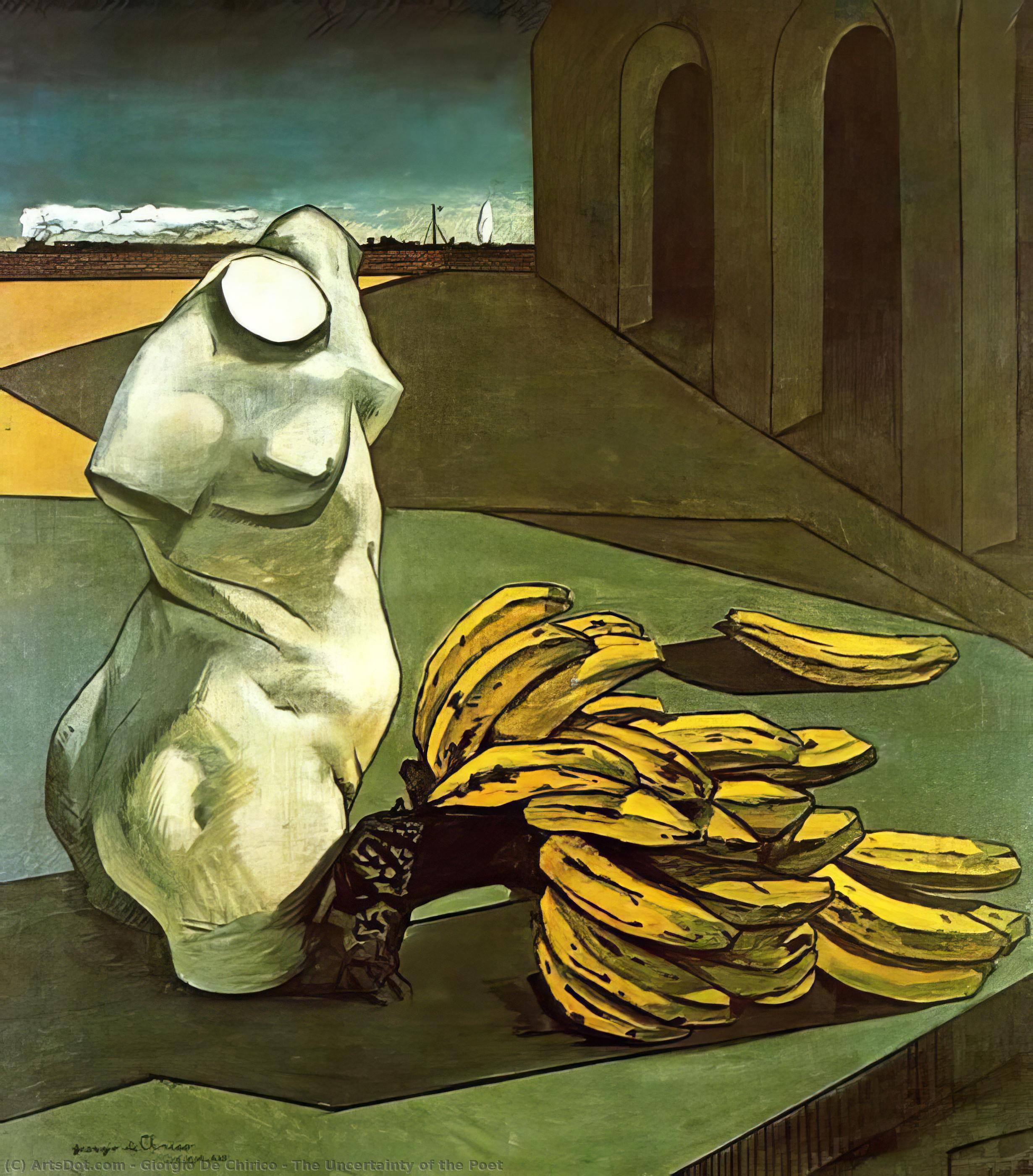 Wikioo.org - The Encyclopedia of Fine Arts - Painting, Artwork by Giorgio De Chirico - The Uncertainty of the Poet