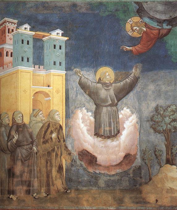 Wikioo.org – L'Enciclopedia delle Belle Arti - Pittura, Opere di Giotto Di Bondone - leggenda di san francesco - [ 12 ] - estasi di san francesco