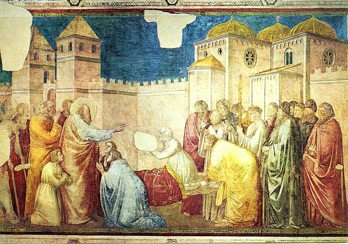 Wikioo.org - The Encyclopedia of Fine Arts - Painting, Artwork by Giotto Di Bondone - Life of St John the Evangelist - [02] - Raising of Drusiana