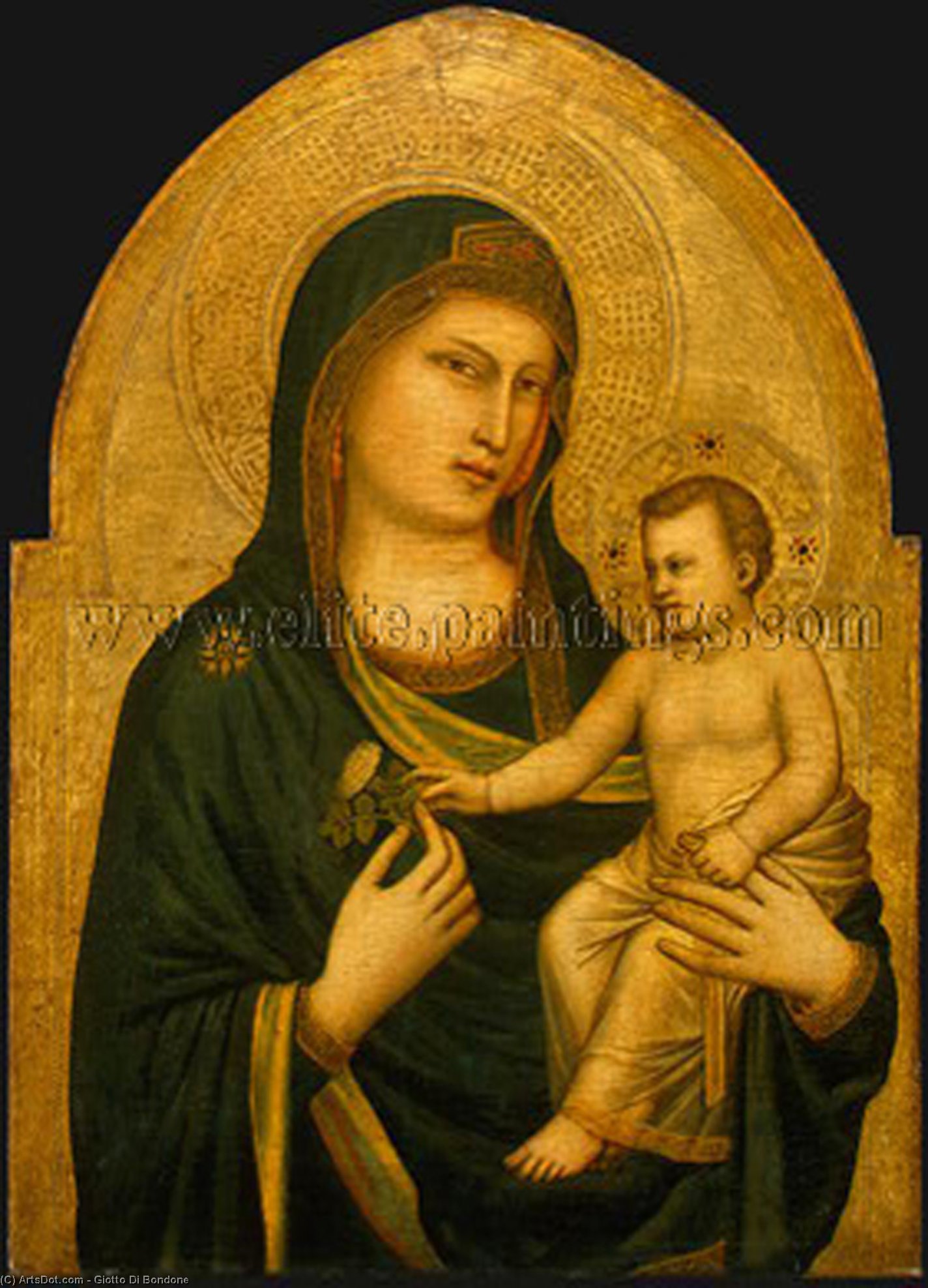 Wikioo.org - The Encyclopedia of Fine Arts - Painting, Artwork by Giotto Di Bondone - Madonna and Child