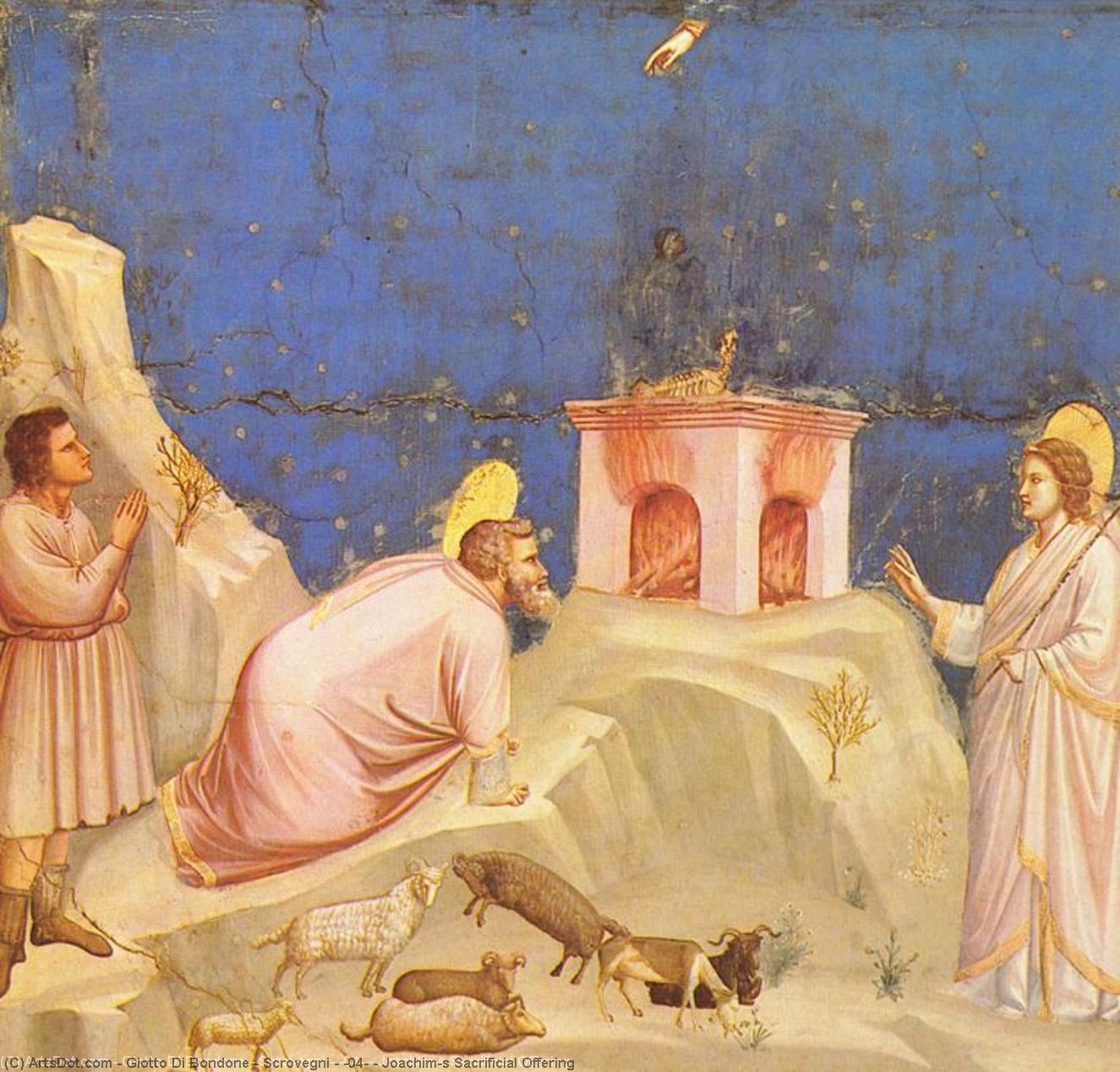 WikiOO.org - Encyclopedia of Fine Arts - Maalaus, taideteos Giotto Di Bondone - Scrovegni - [04] - Joachim's Sacrificial Offering